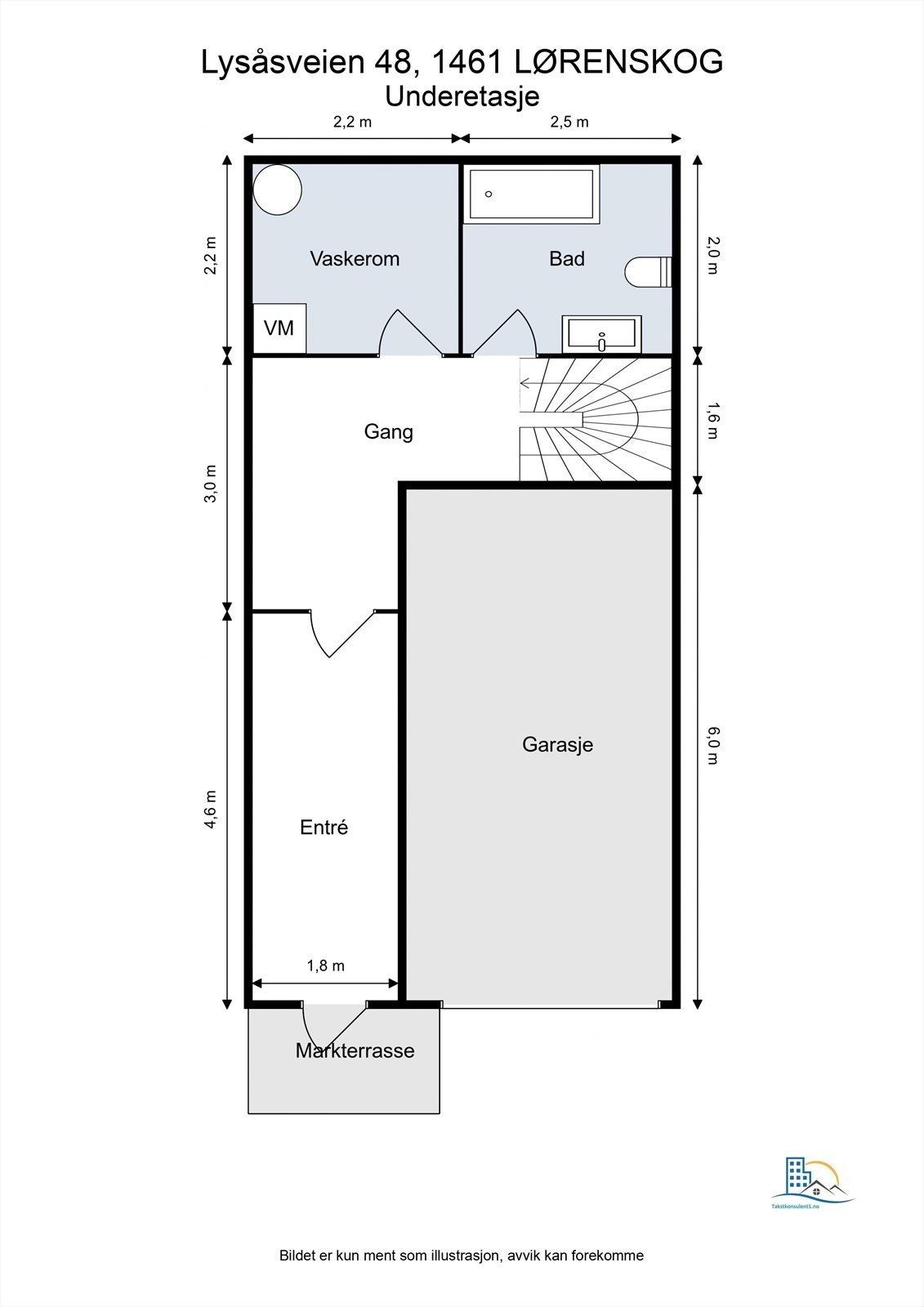 Plantegning - Underetasje. Galleribilde