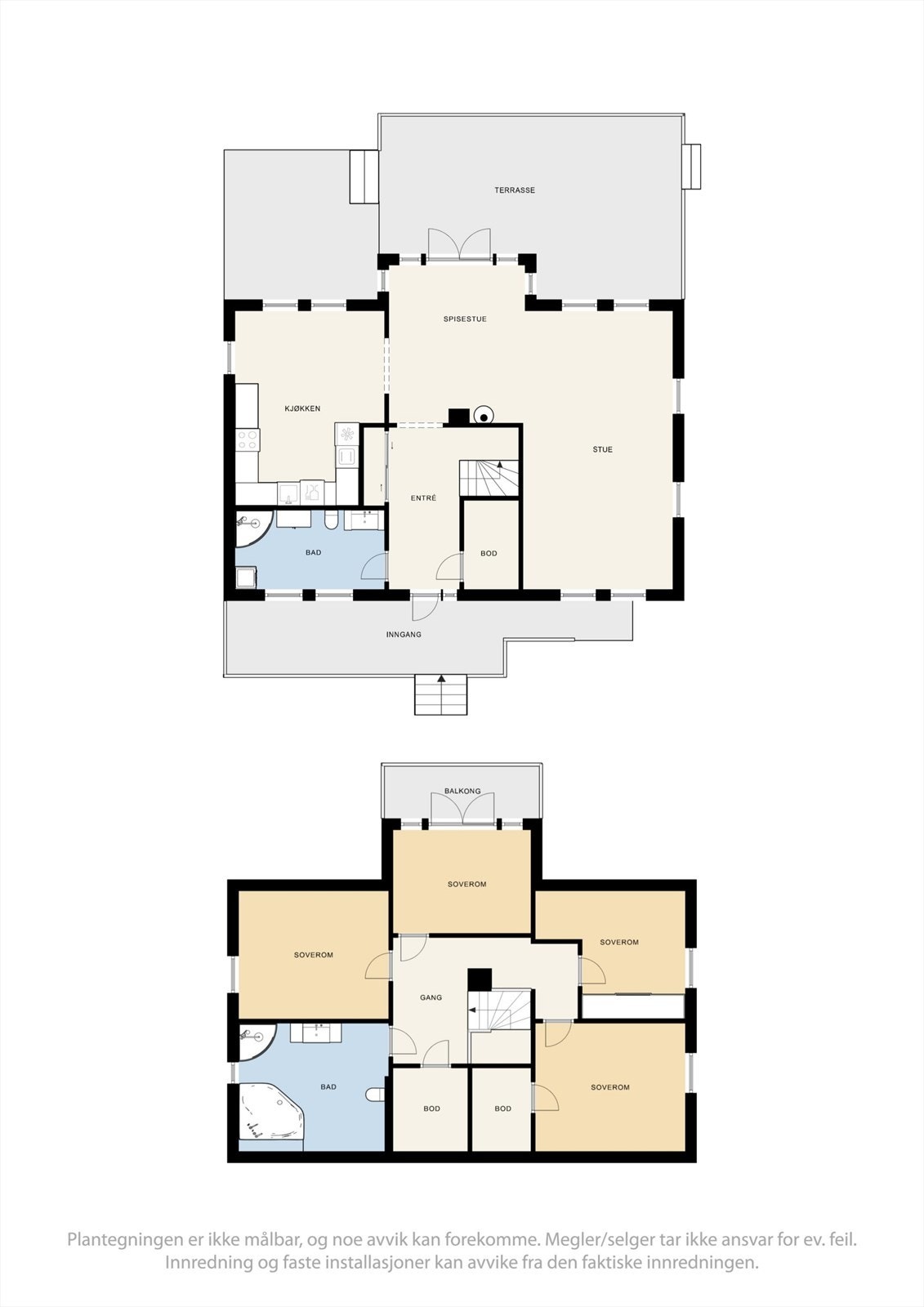 Vi starter først med plantegningen slik at det blir lettere å orientere seg. Galleribilde
