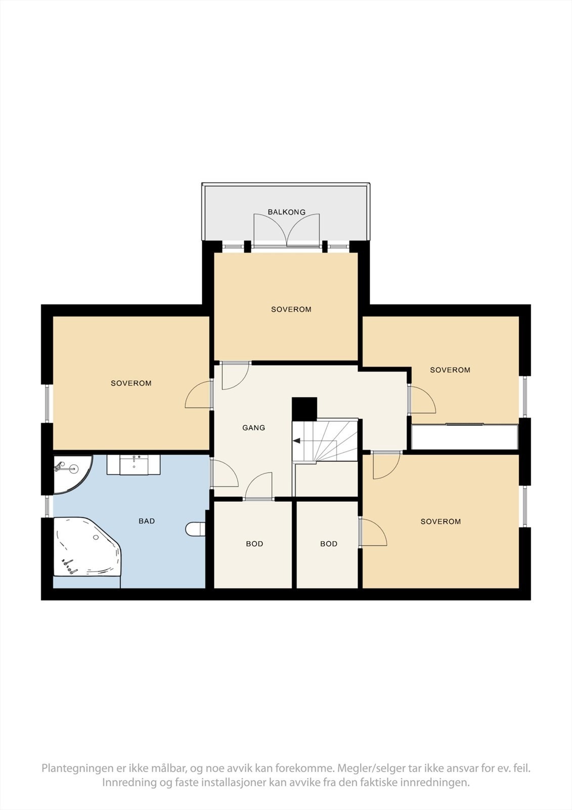 Plantegning - Loft. Galleribilde