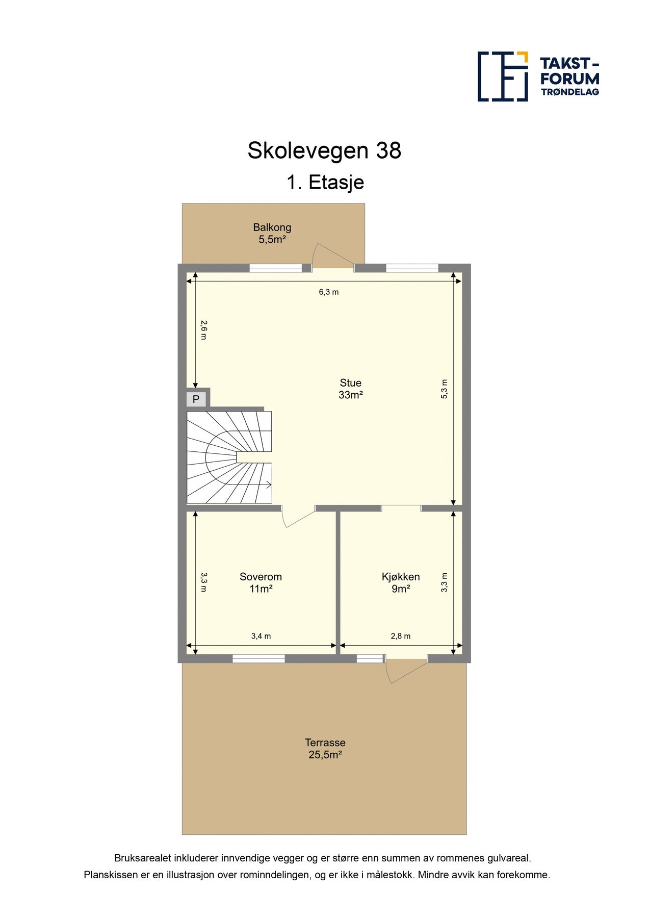 Planskisse 1. Etasje. Galleribilde