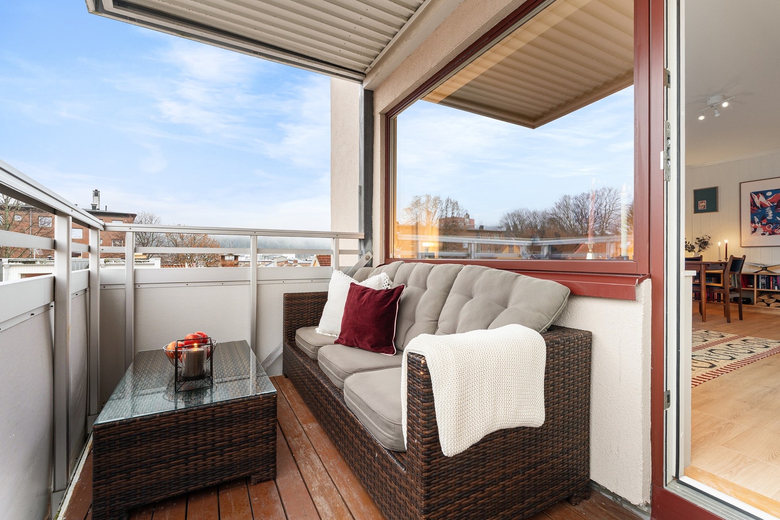 Luftig balkong på ca. 7 kvadratmeter. Galleribilde