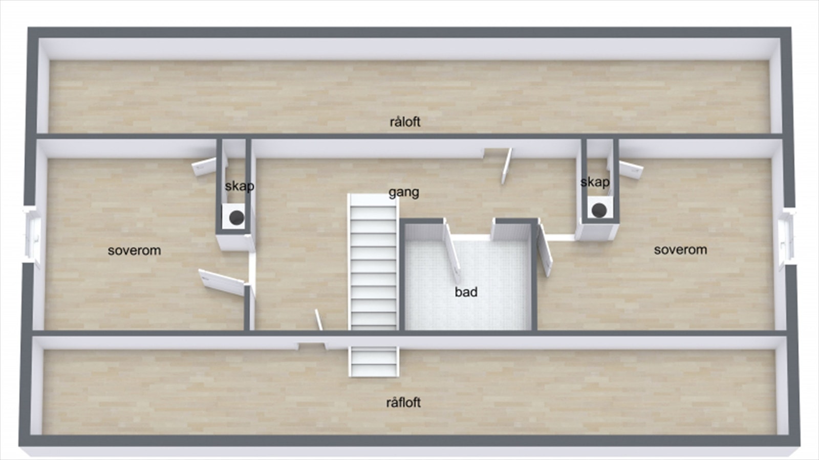 Plantegning 2. etasje Galleribilde