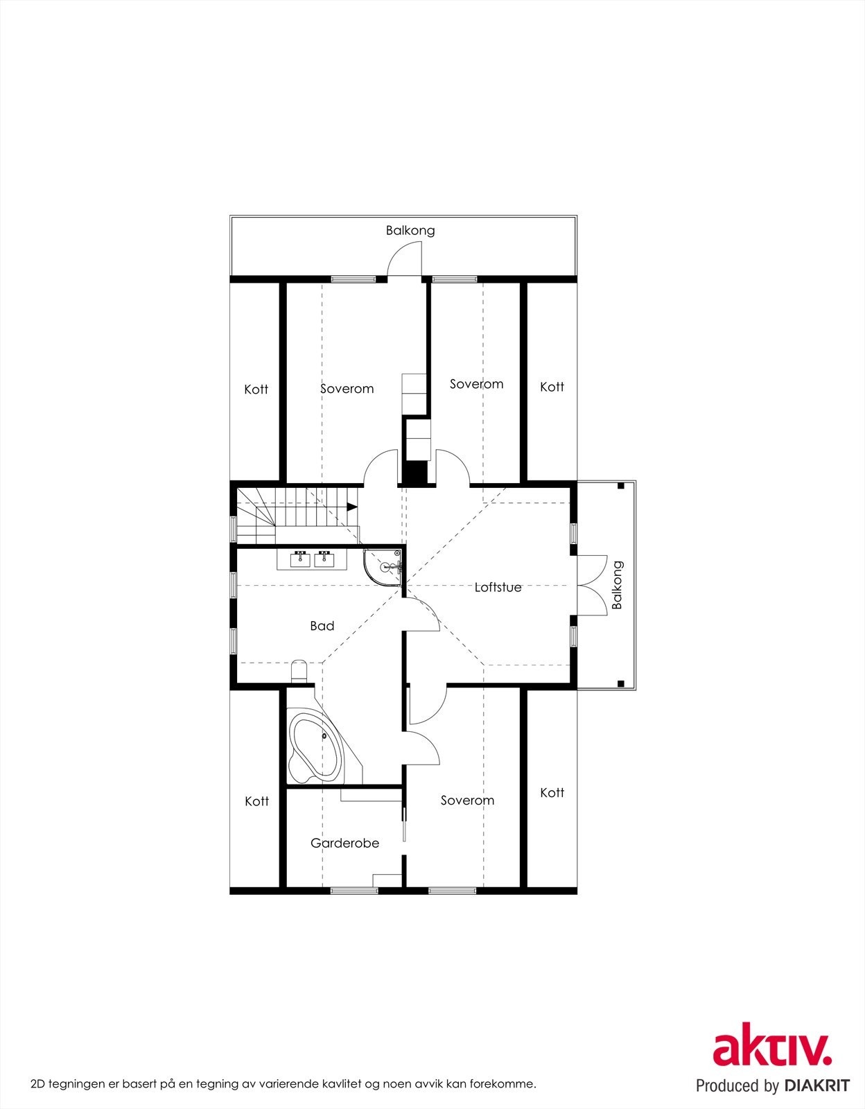 Plantegning 2. etasje Galleribilde