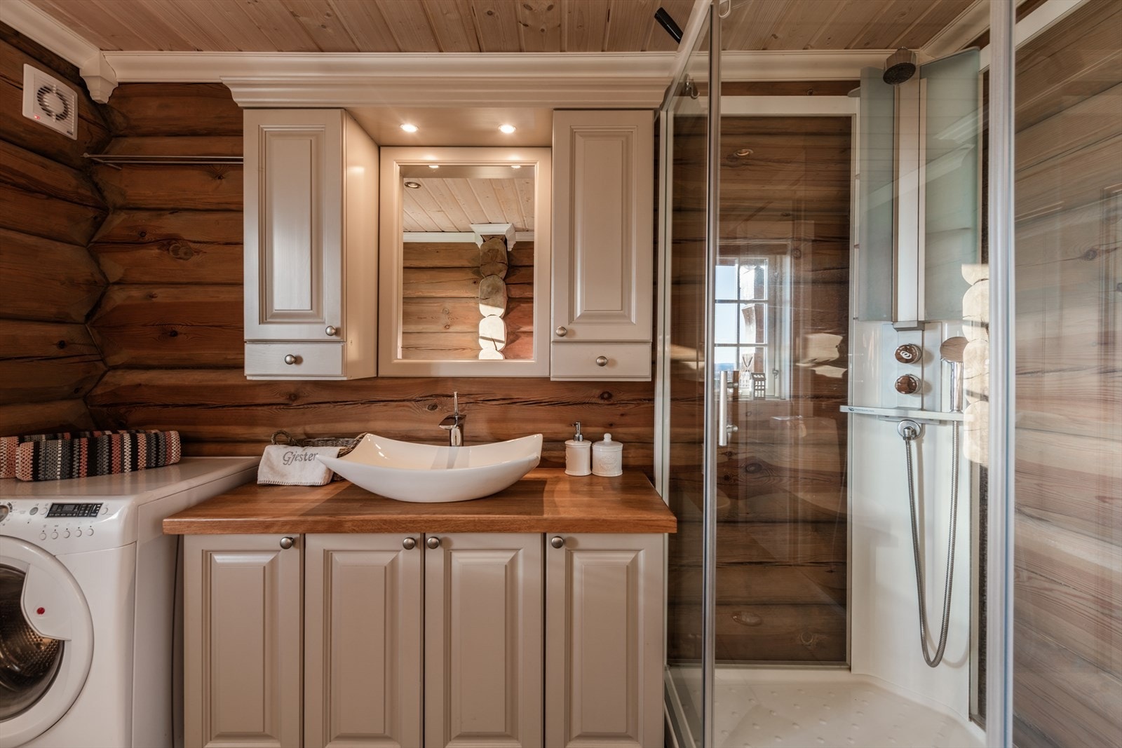 Badet har også opplegg for vaskemaskin. Galleribilde