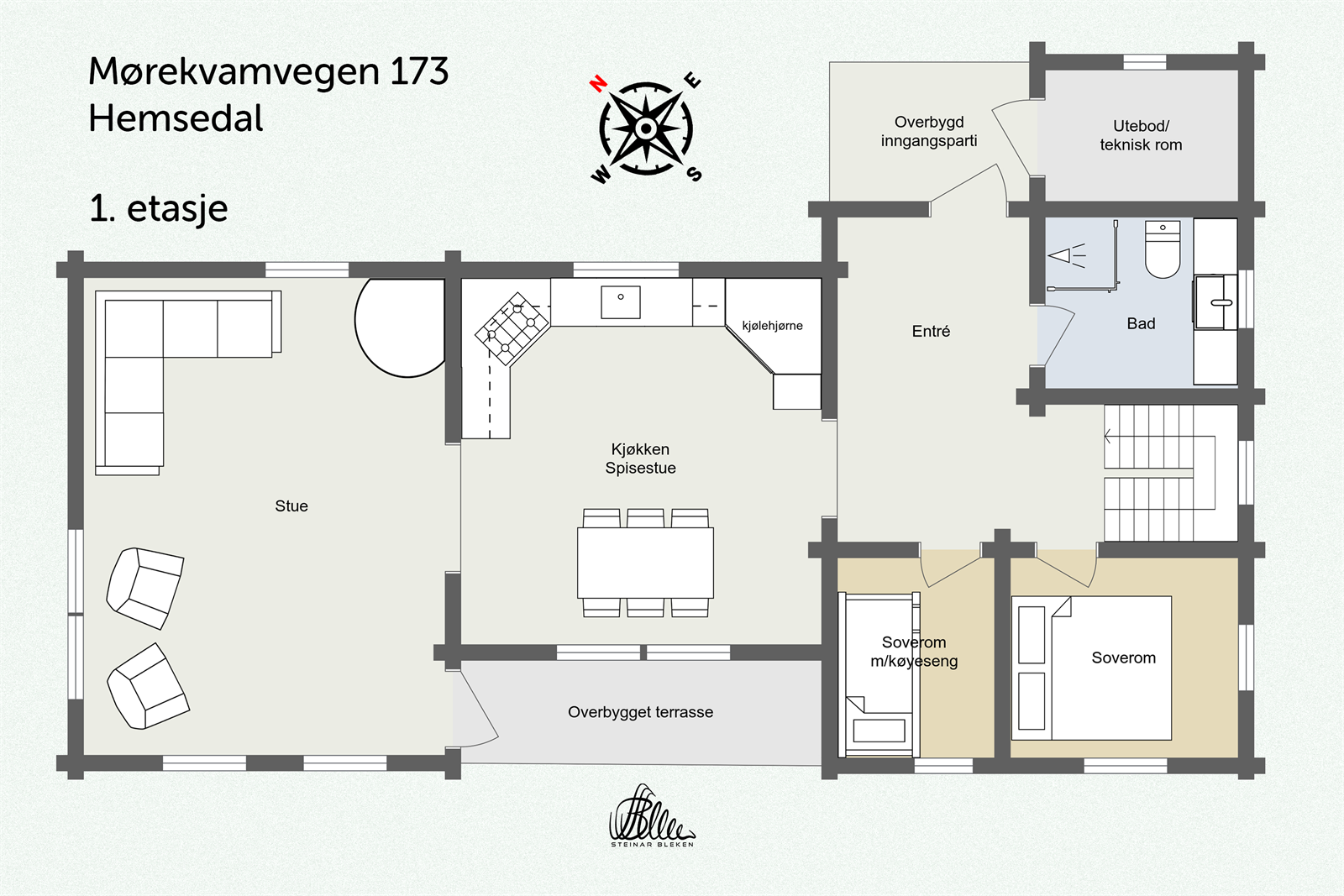 Planskisse hovedplan. Galleribilde