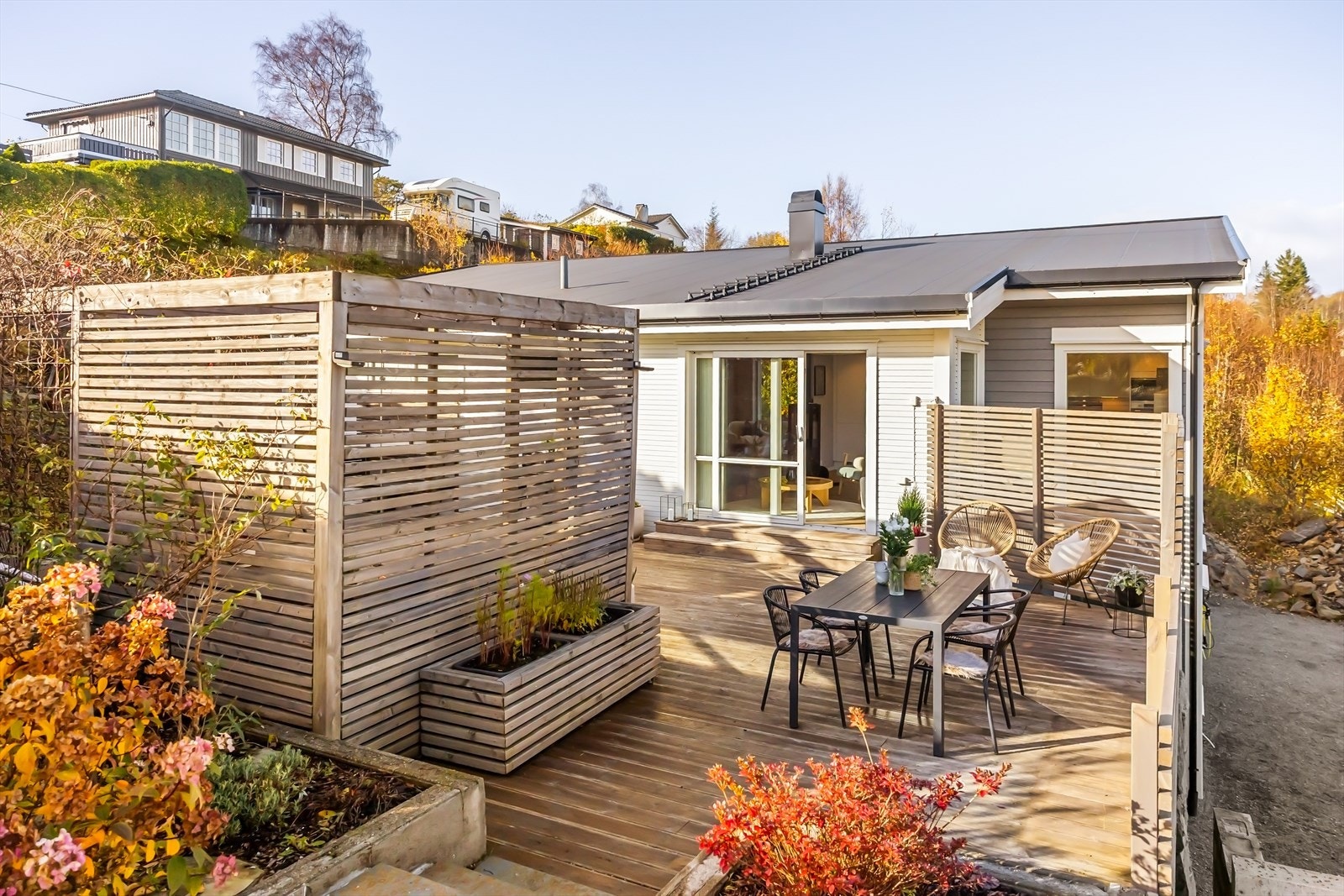 - Boligen ble malt utvendig i 2025 - Galleribilde