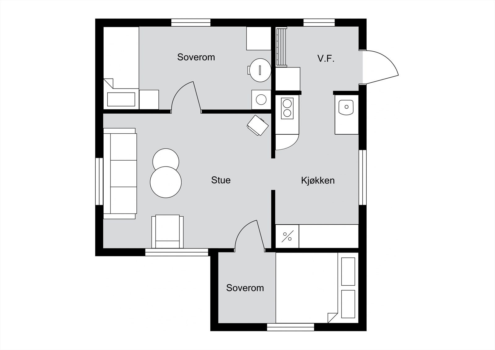 Plantegning - Hytte Galleribilde