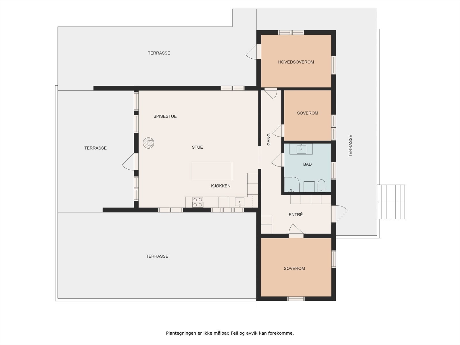 Planskisse over hytta. Galleribilde