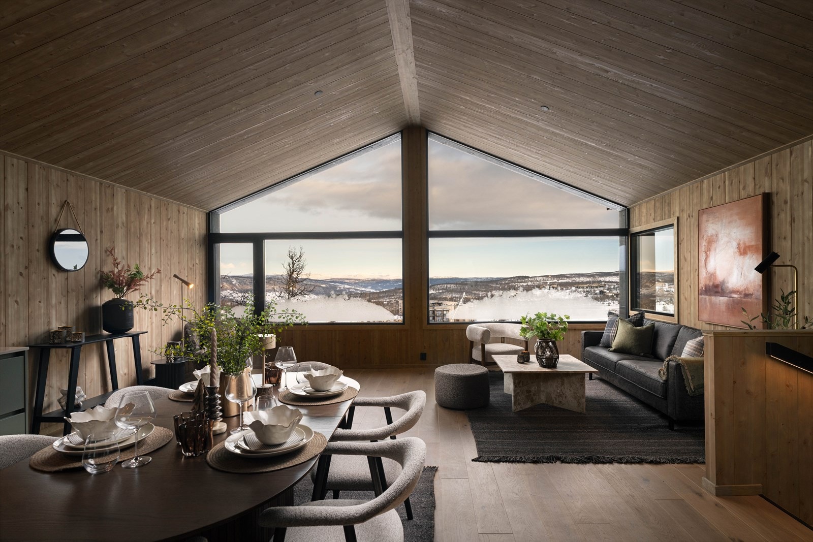 På Kikut, 1020 meter over havet, har vi nå for salg helt nye og innflytningsklare chaleter med nydelig utsikt. Foto Pål Harald Uthus Galleribilde