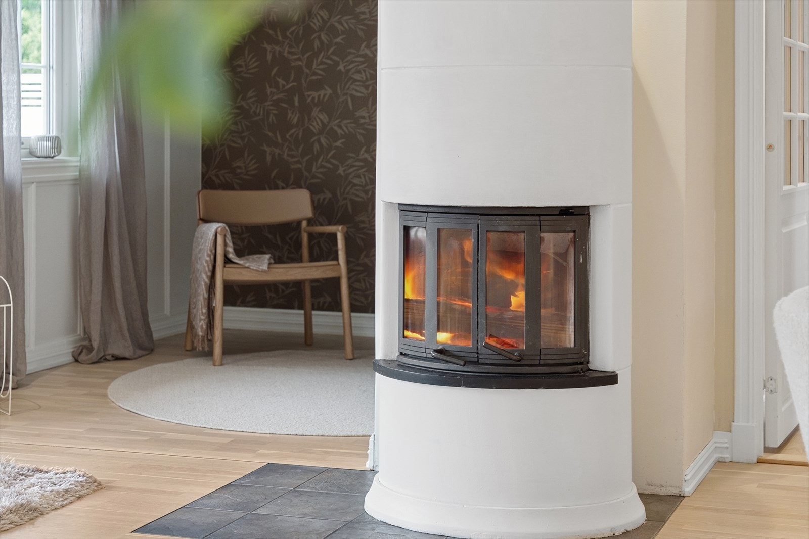 Peisovnen sørger for lun stemning og god varme på de kalde dagene. Galleribilde