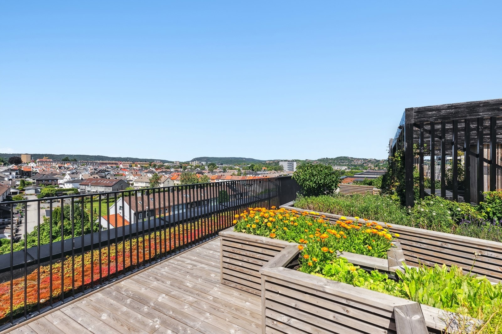 I sameiet finnes flere attraktive felles takterrasser. Galleribilde