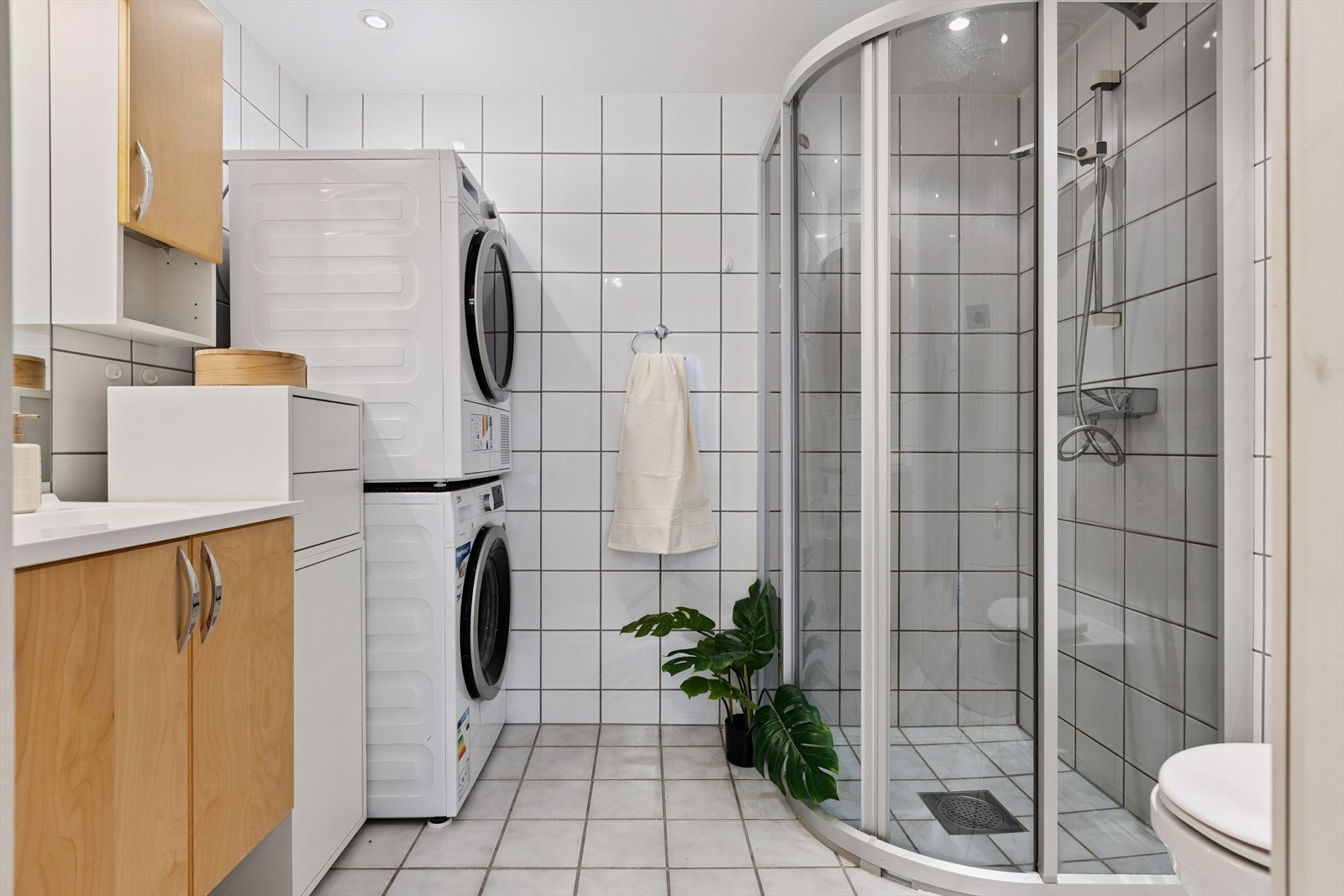 Badet har behagelig gulvvarme. Galleribilde