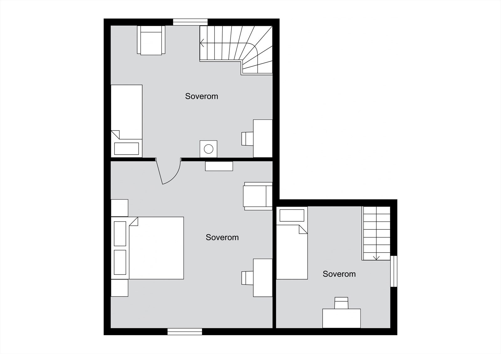 Planløsning loft Galleribilde