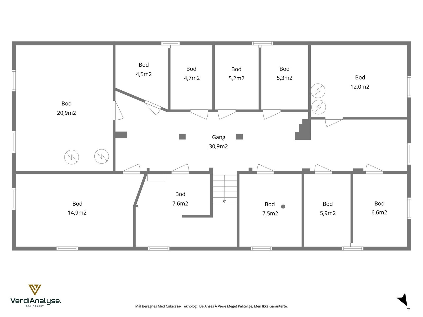 Planskisse av kjelleretasje. Galleribilde