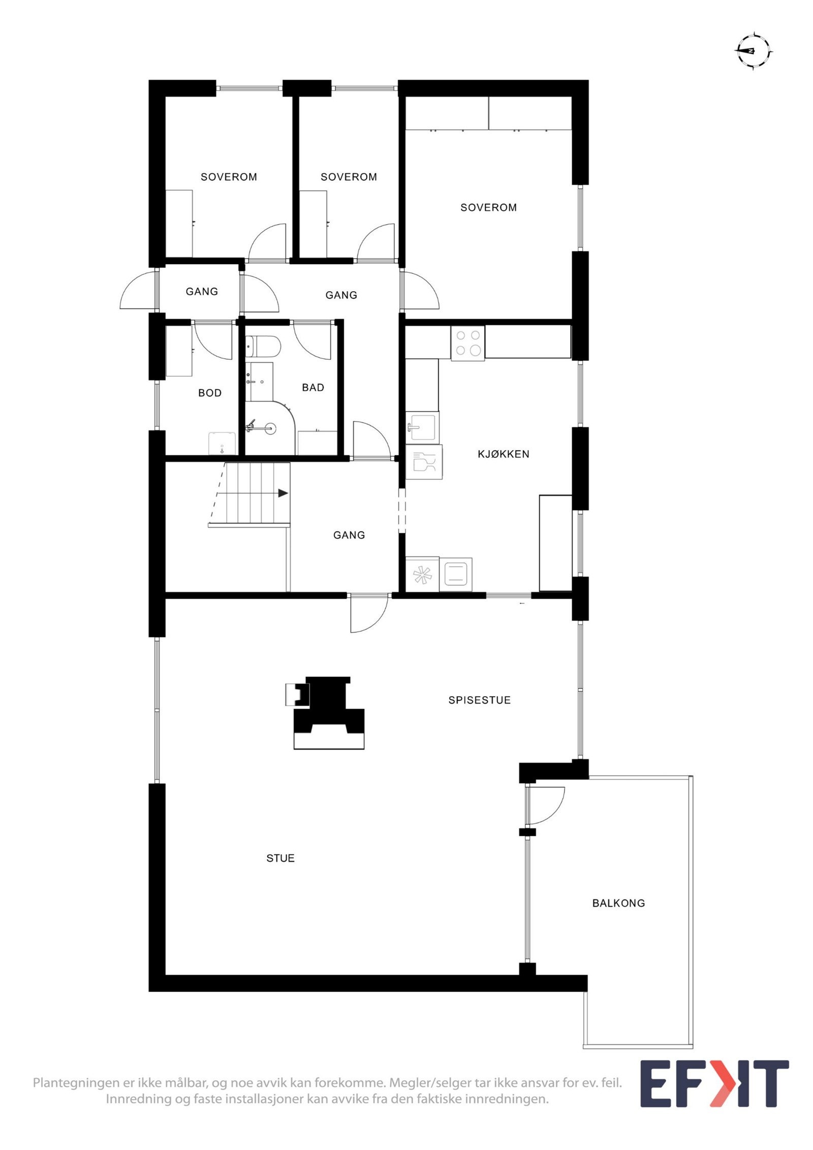 Planskisse andre etasje Galleribilde