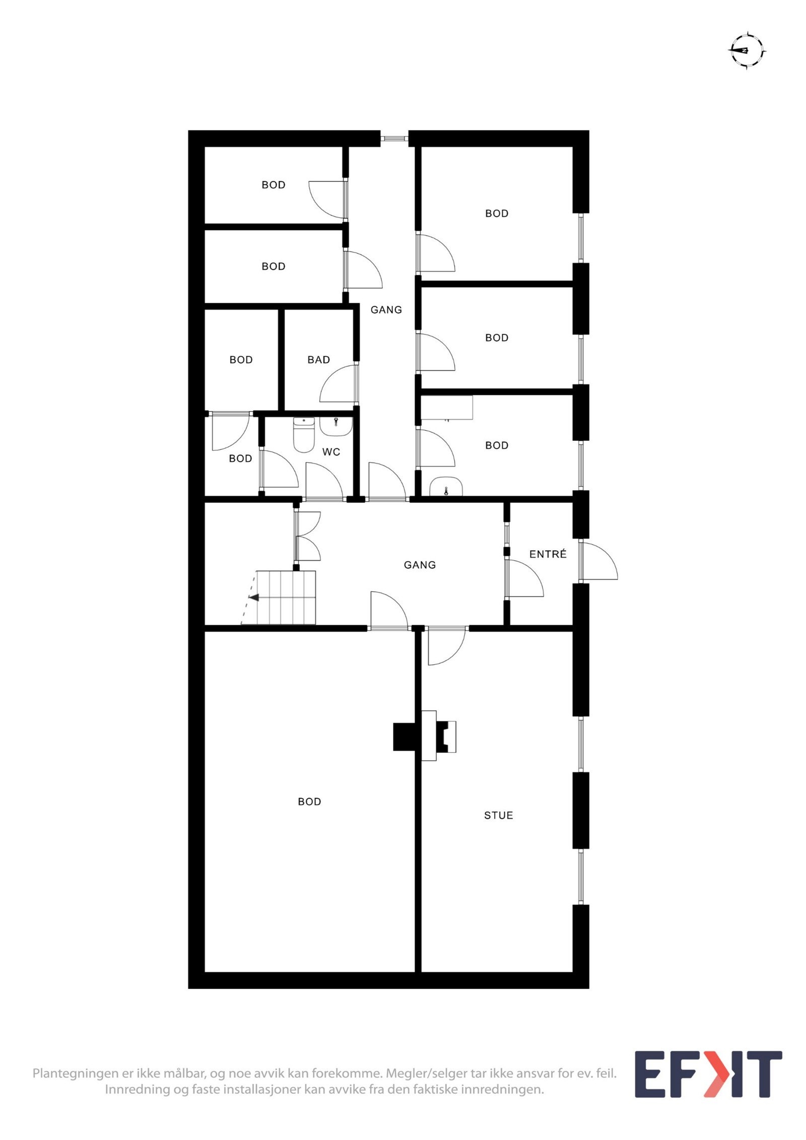 Planskisse underetasje Galleribilde