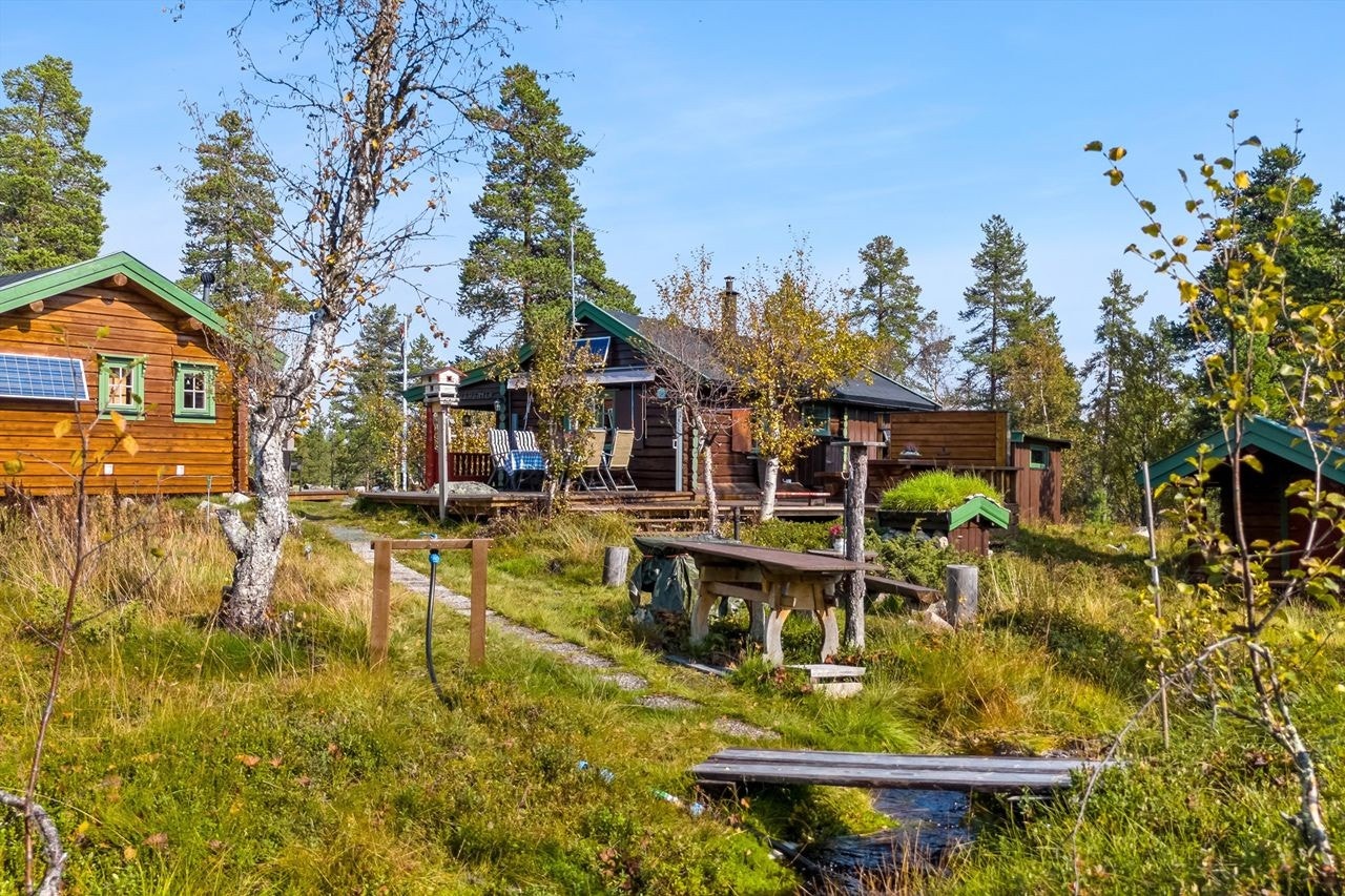 Idyllisk med en koselig bekk sildrende gjennom tomten Galleribilde