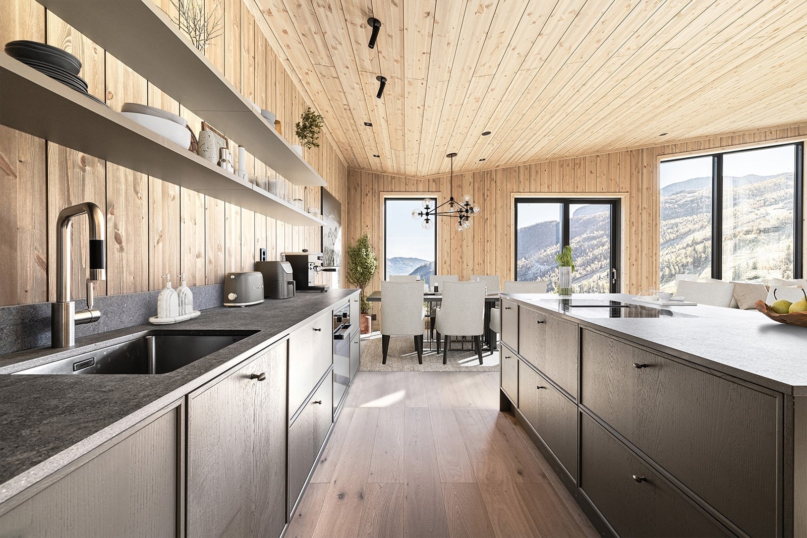 Lodgene holder en gjennomgående høy standard med god planløsninger og unik design. Foto fra byggetrinn 1 Galleribilde