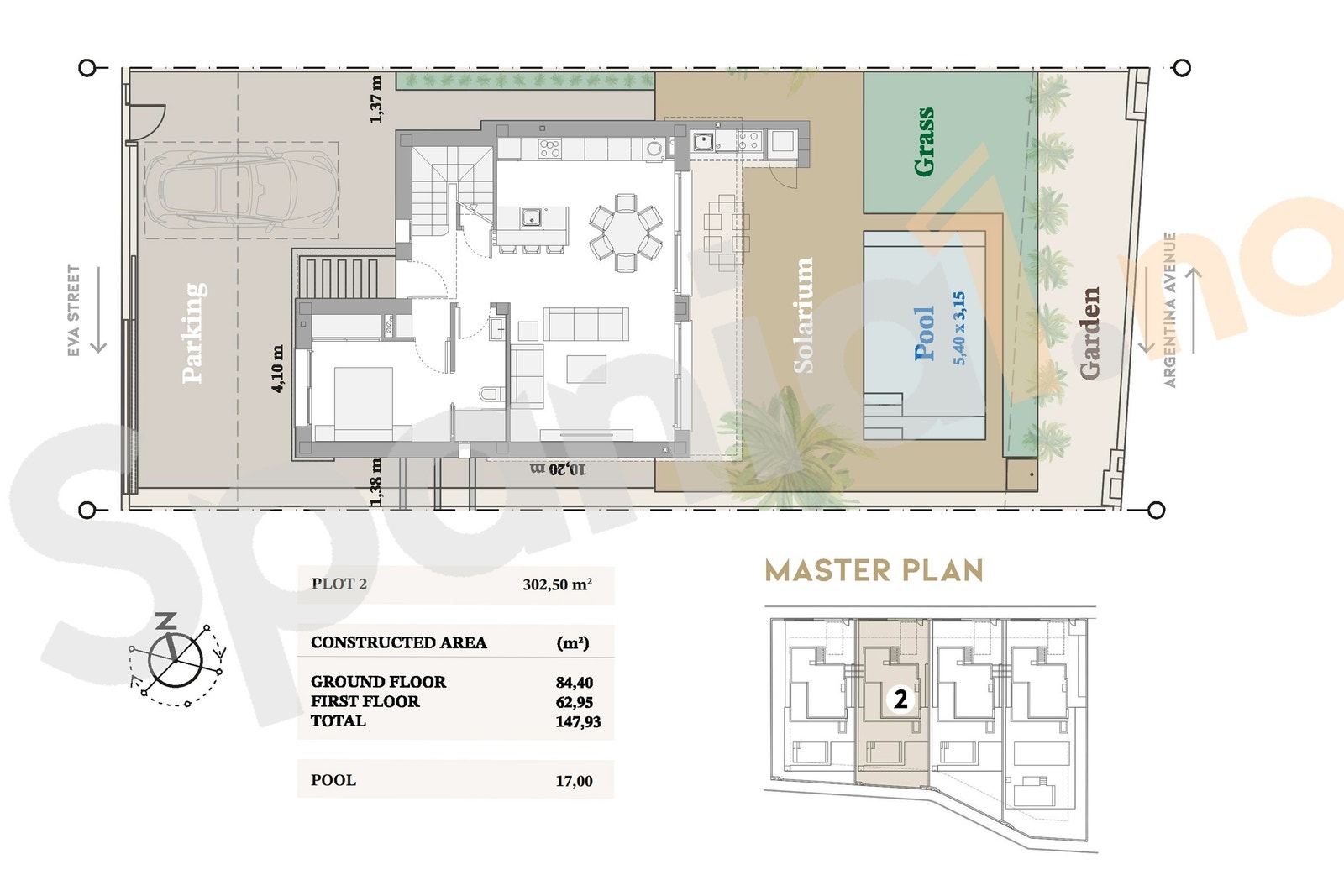Plantegning av tomten, bolig nr. 2 Galleribilde