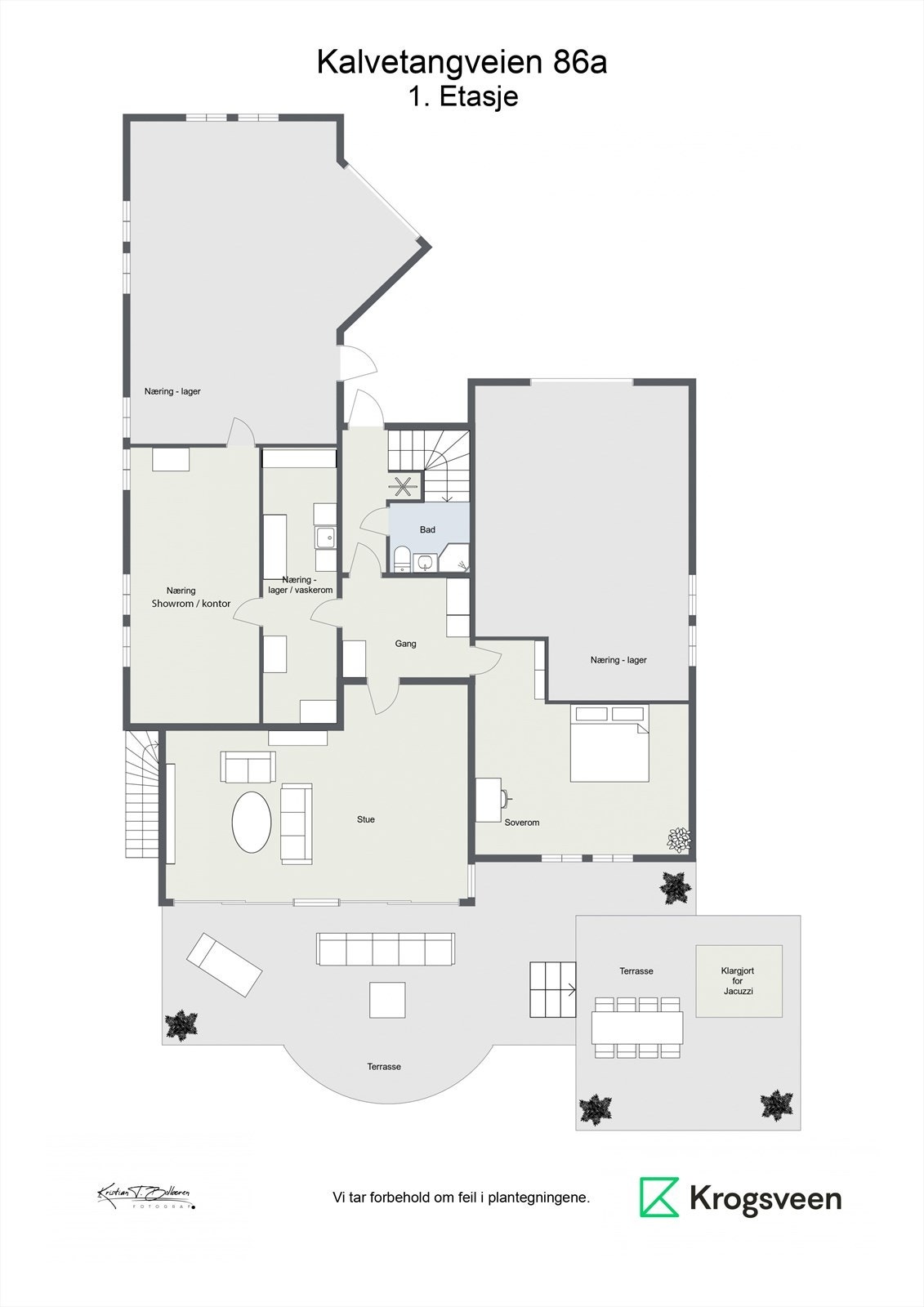 Planskisse 1. etasje. Galleribilde