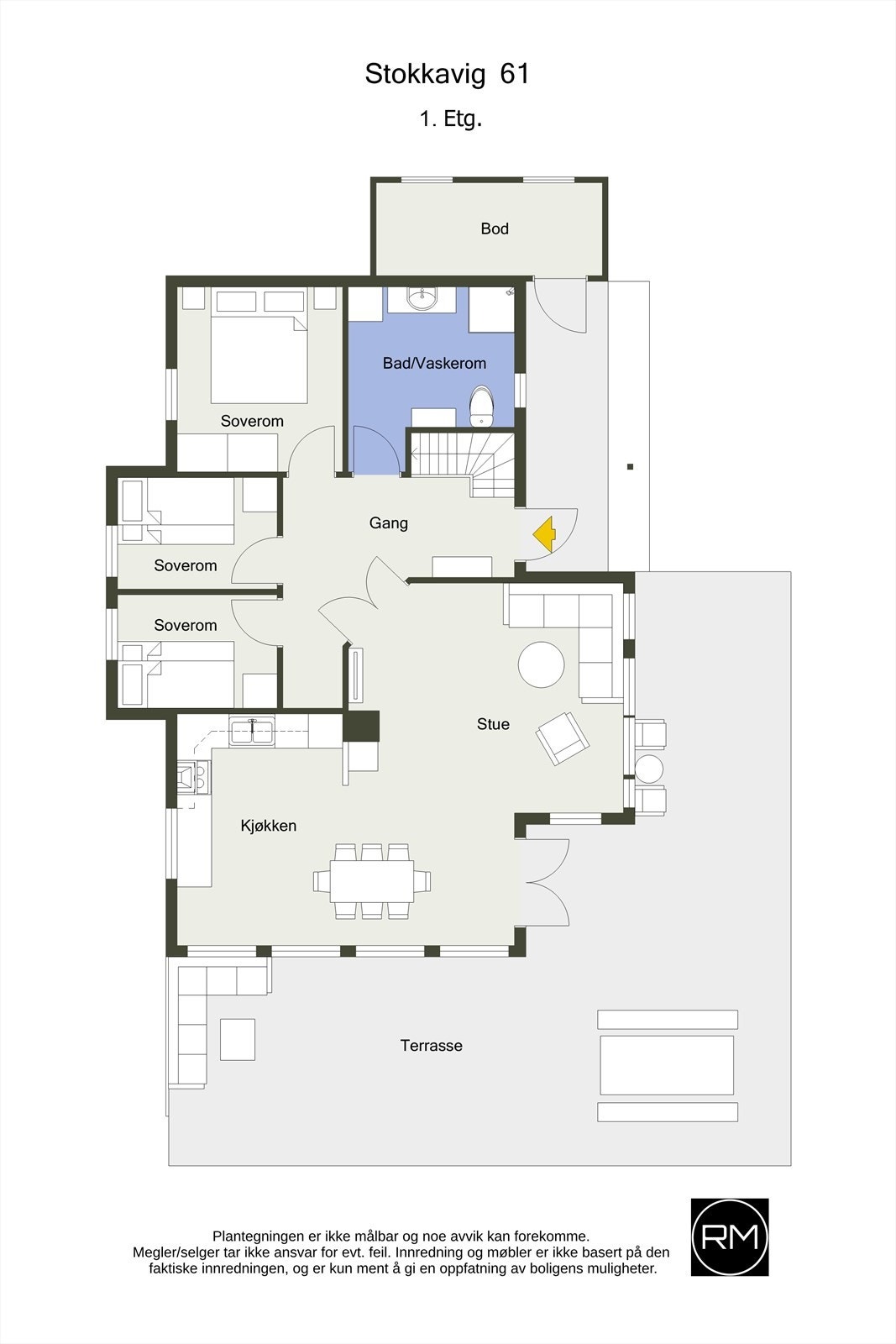 Plantegning hovedetasje Galleribilde