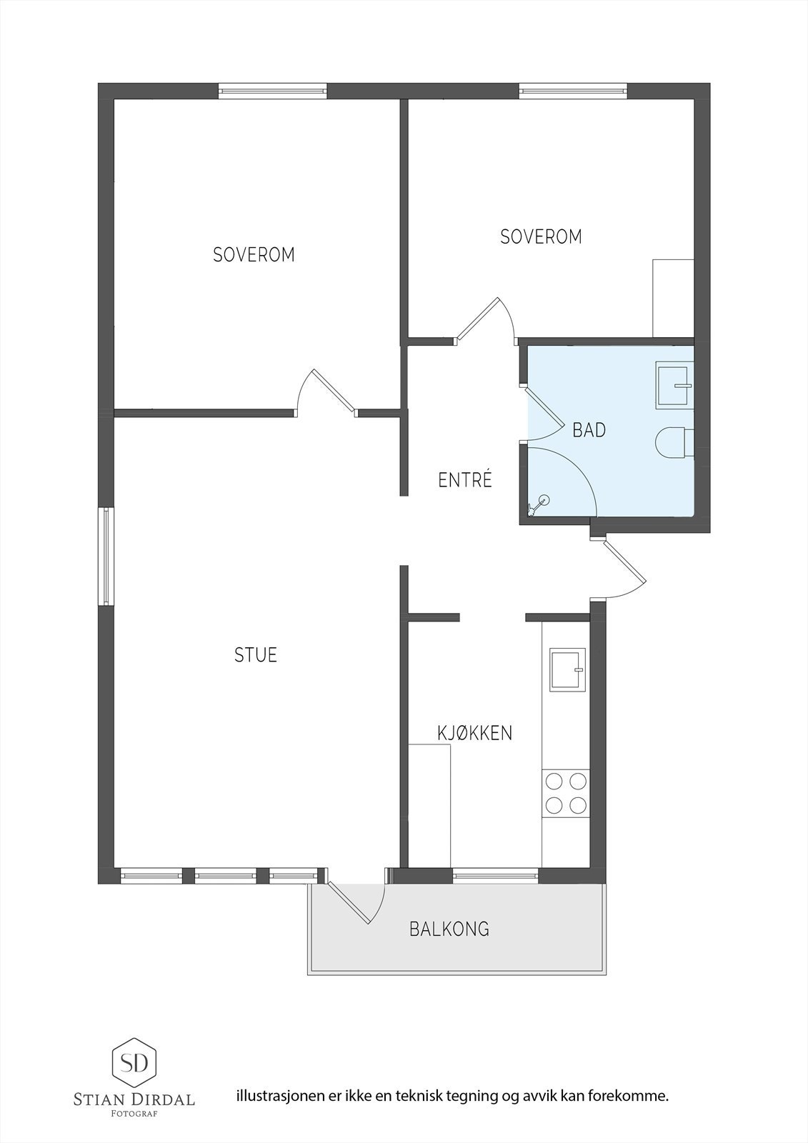 Heimdalsveien 5a leil 401 2D Galleribilde