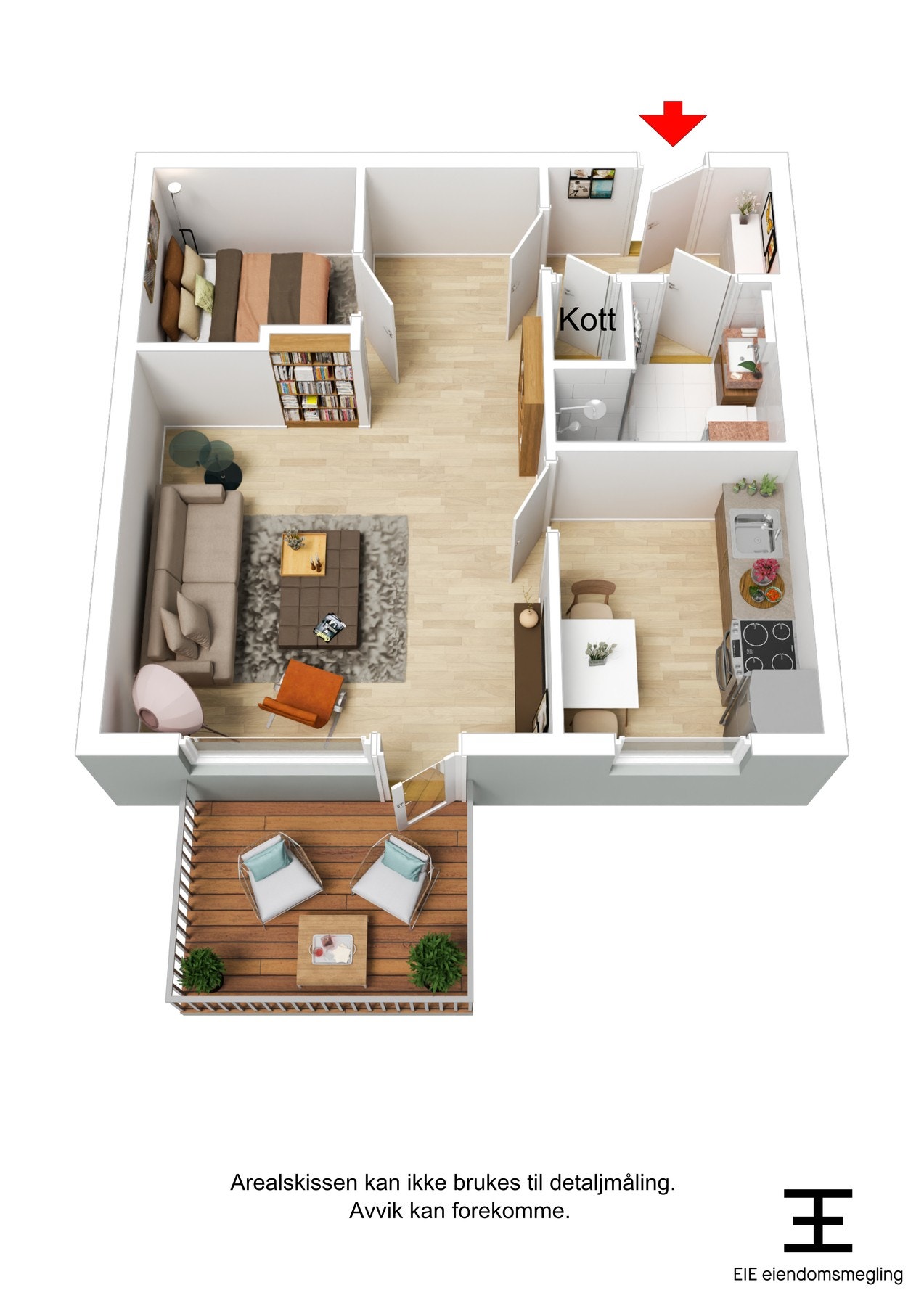 3D-plantegning. Galleribilde