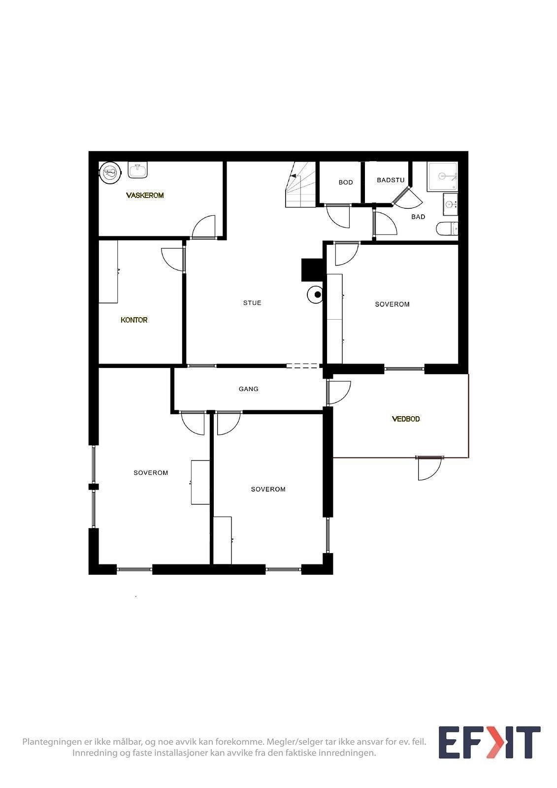 Skisse underetasje Galleribilde