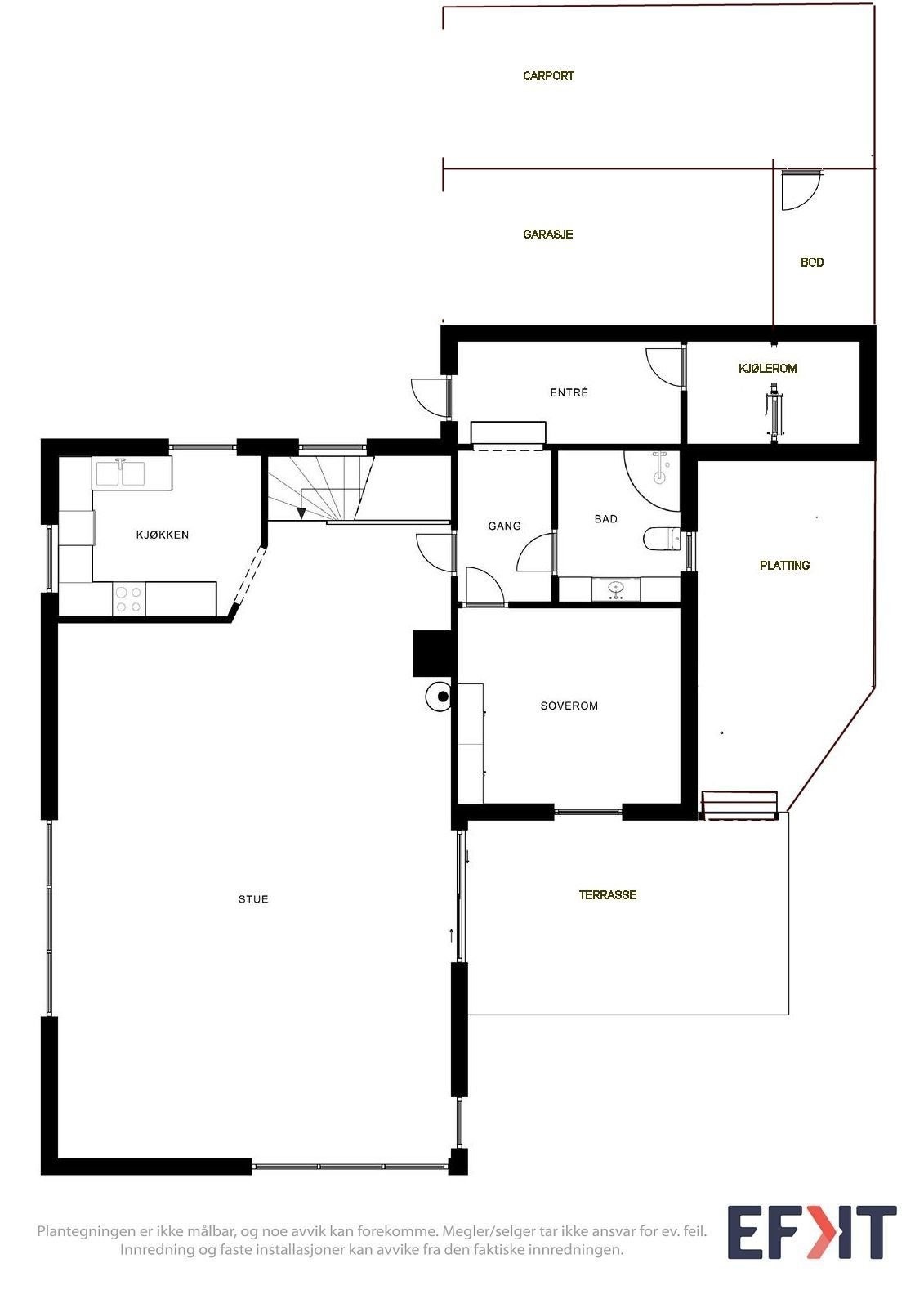 Skisse hovedetasje Galleribilde