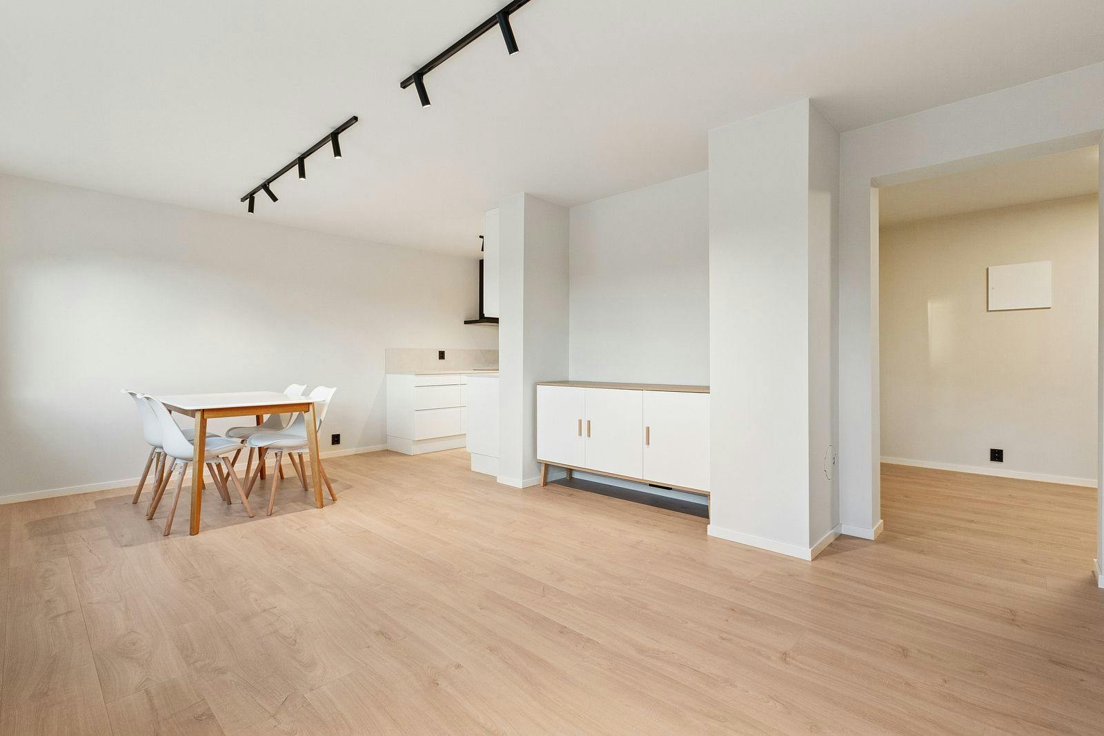 Romslig stue og kjøkken løsning på nærmere 25 kvadratmeter. Galleribilde