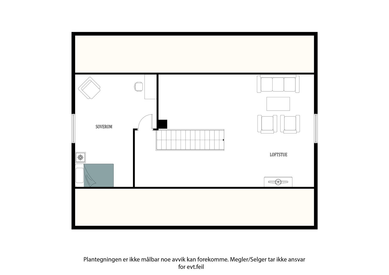 Plantegning loftsetasje Galleribilde