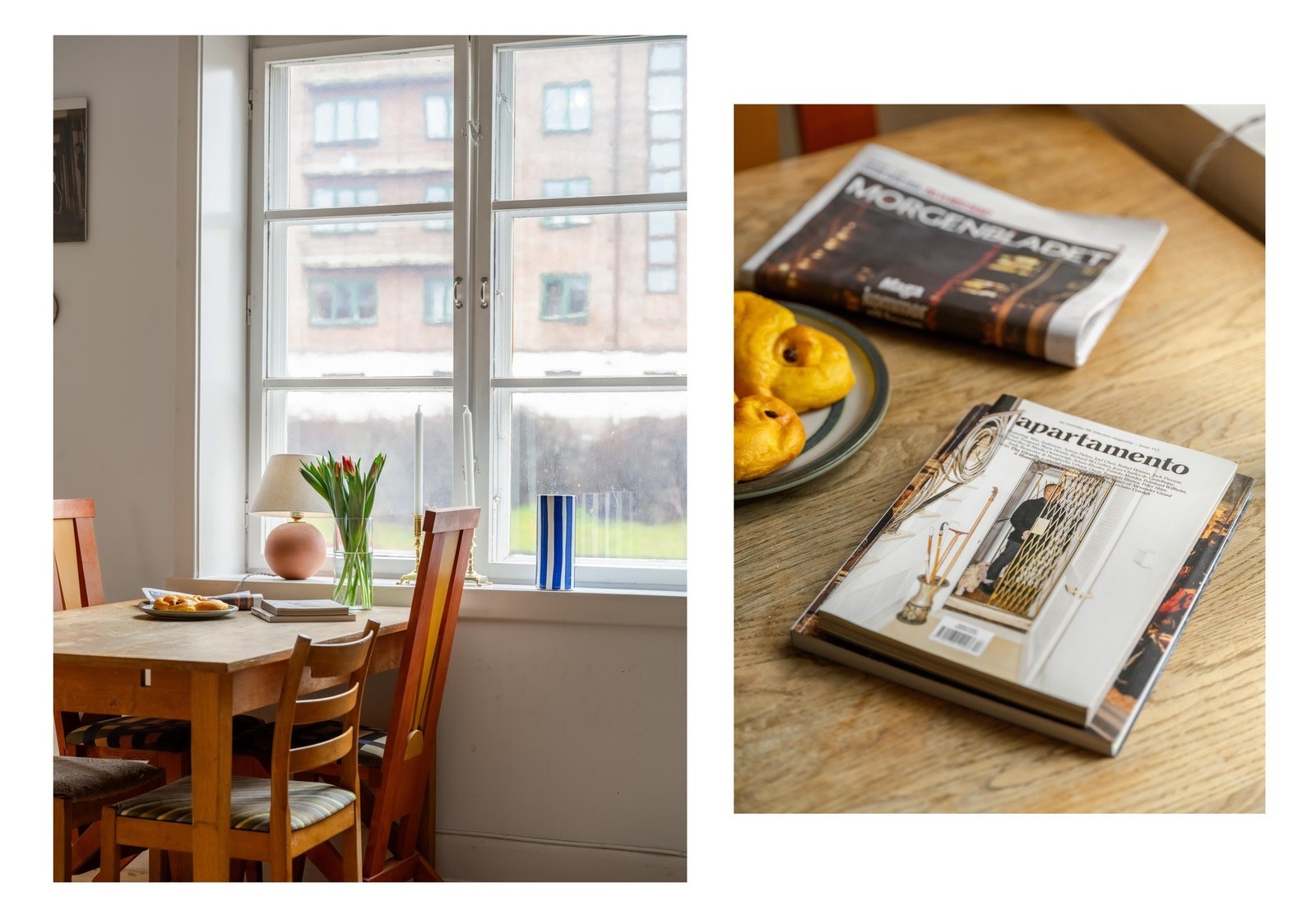 Spisebordet finner sin naturlige plass ved vinduet. Det er fine muligheter for langbord for større besøk. Galleribilde