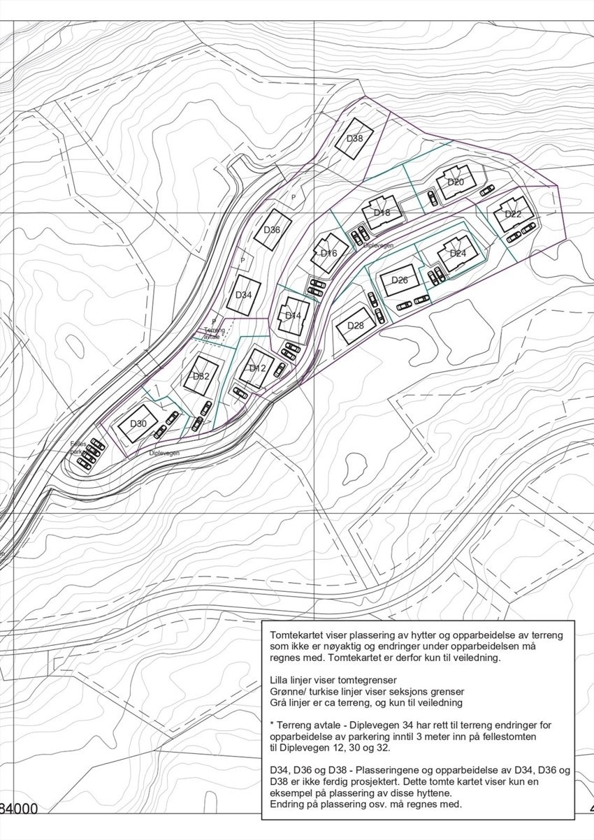 Situasjonskart tomteområde Diple Galleribilde