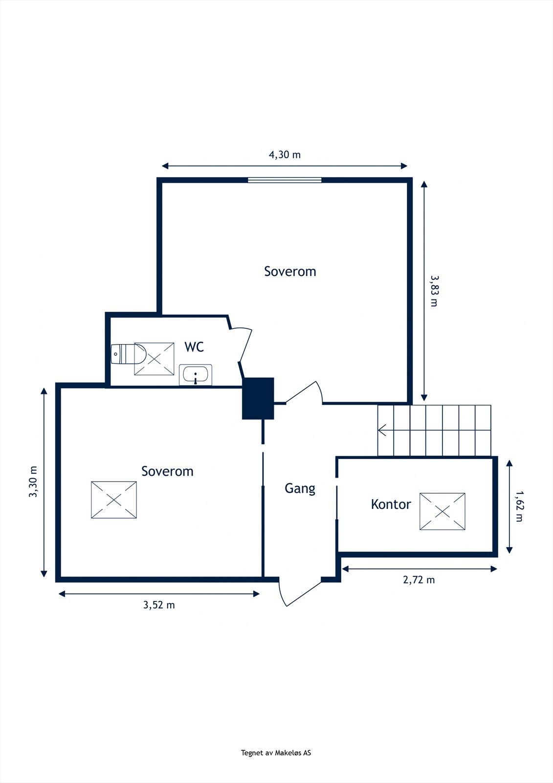 Plantegning loft Galleribilde