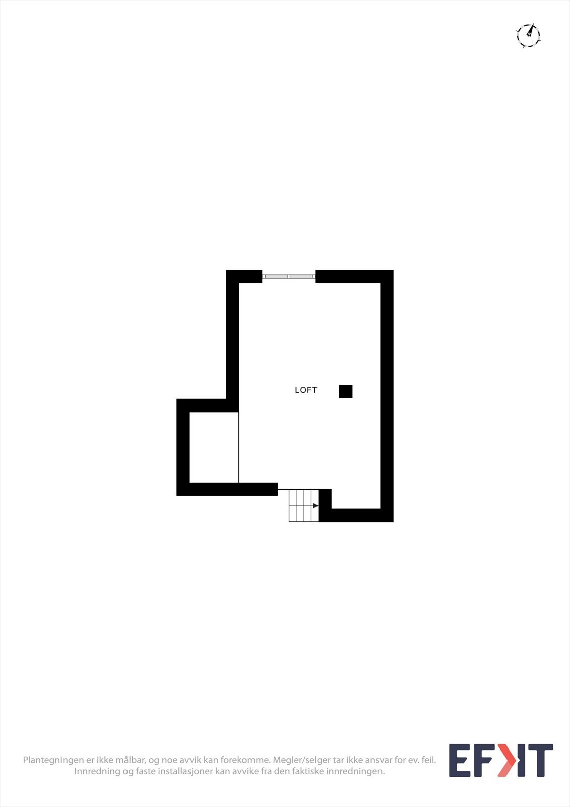 Plantegning av hemsen, som gir ekstra og fleksibel plass til soveplasser eller oppholdsrom. Galleribilde