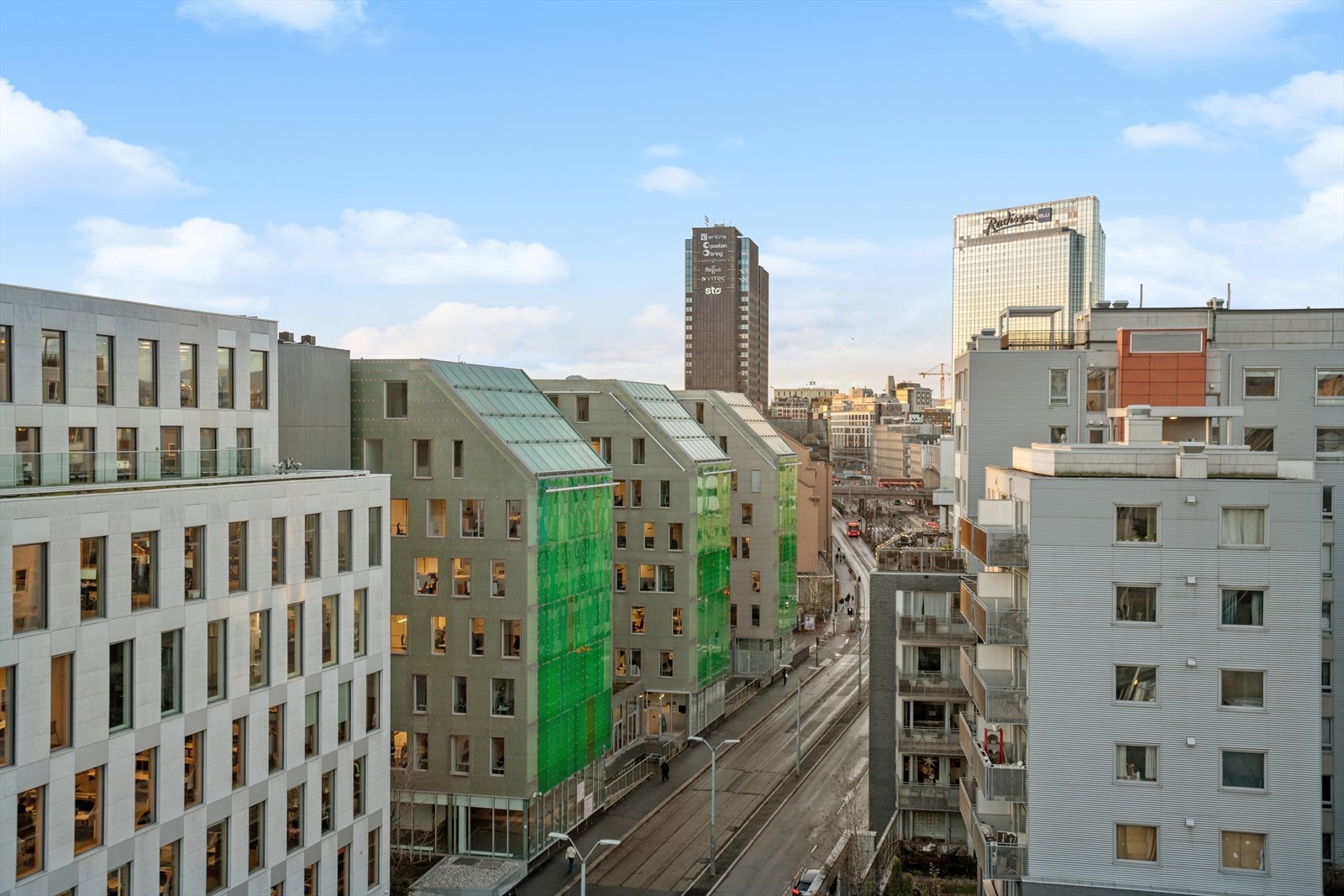 Her har man en urban utsikt. Galleribilde