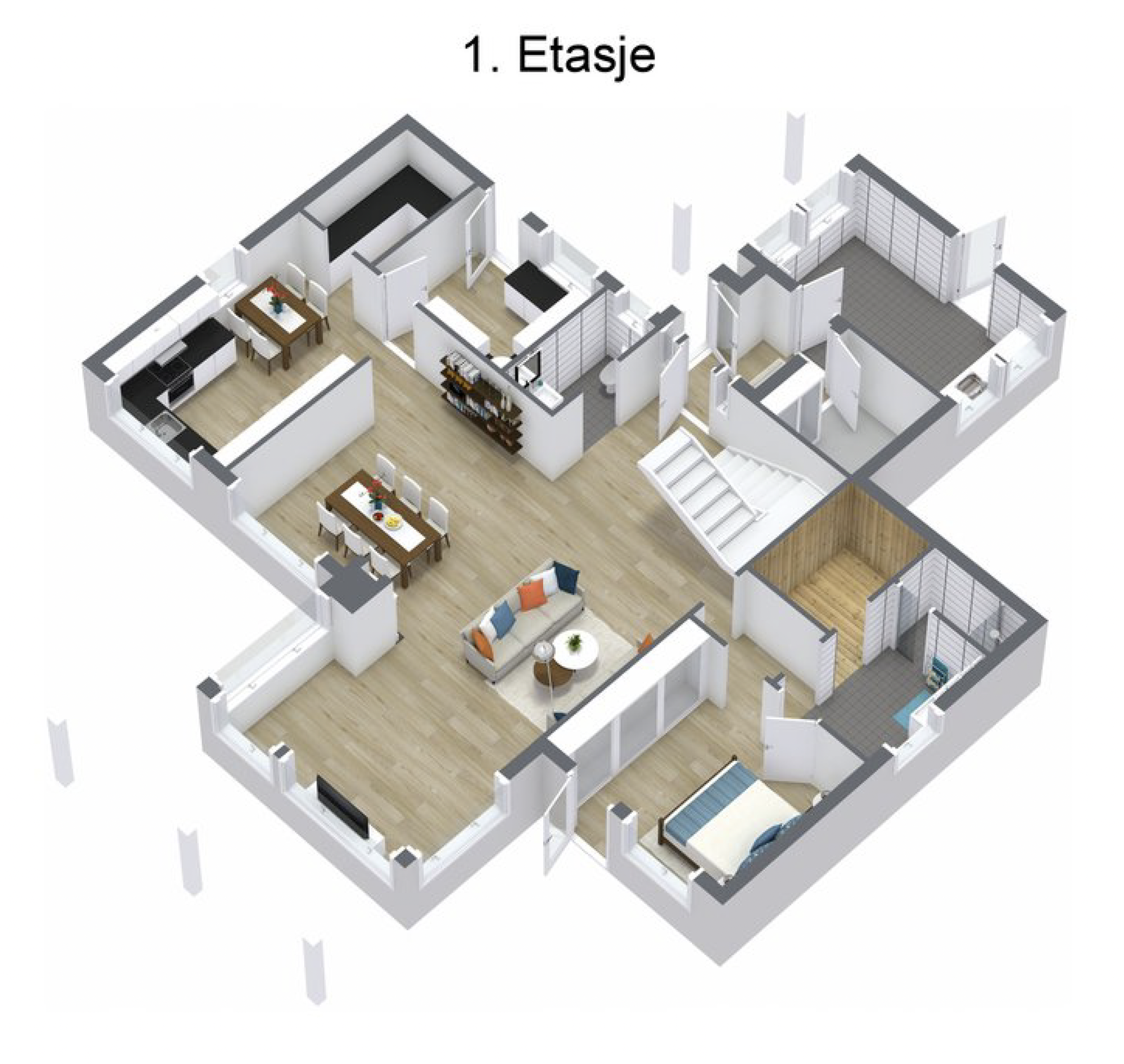 Plantegning 1. etg. Galleribilde