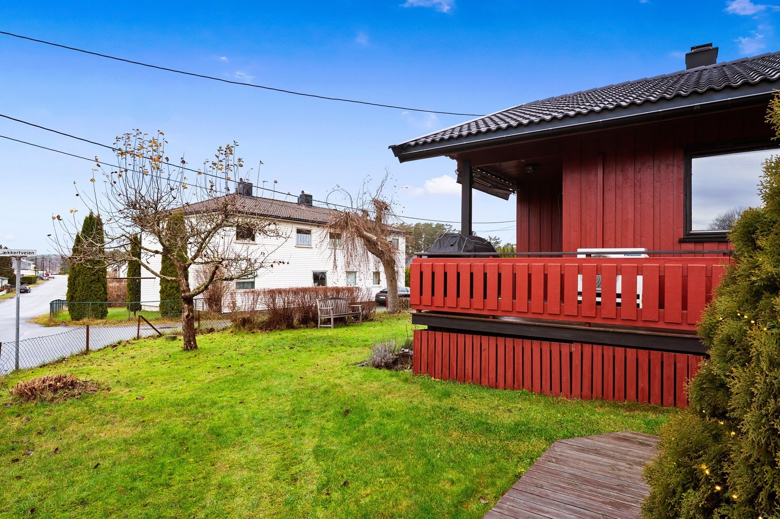 Gode solforhold i hagen store deler av dagen. Galleribilde