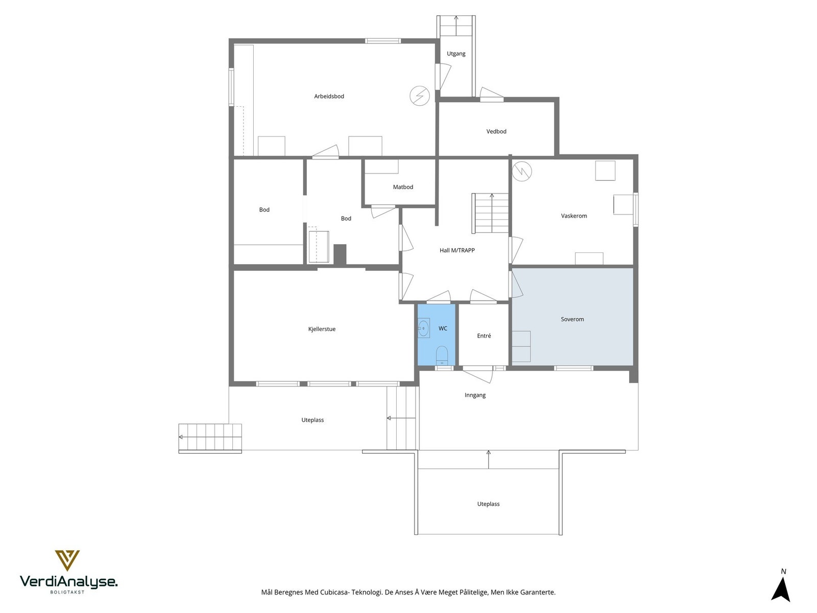 Planskisse kjeller Galleribilde