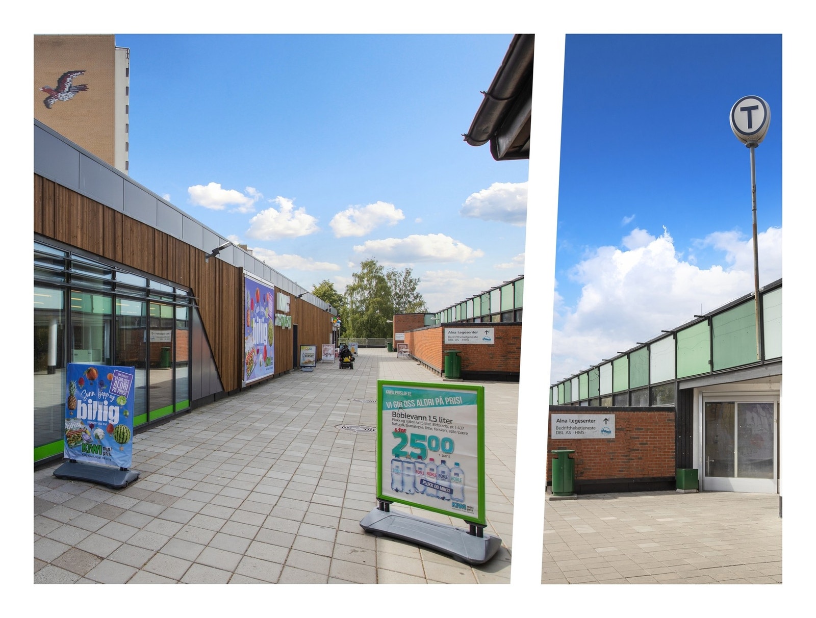 Det er rundt 800 m til Kiwi på Trosterud senter. Her finner du også legesenter og T-bane Galleribilde