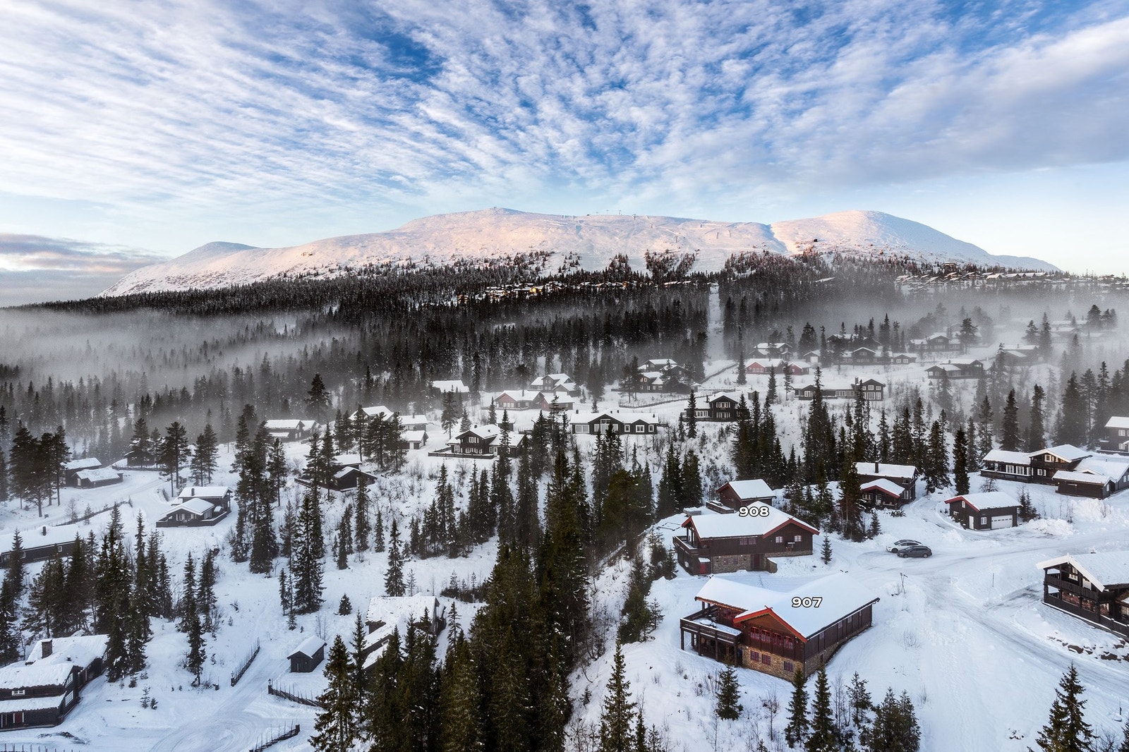 Det er også kort vei til langrennsløypene som går igjennom hytteområdet. Galleribilde