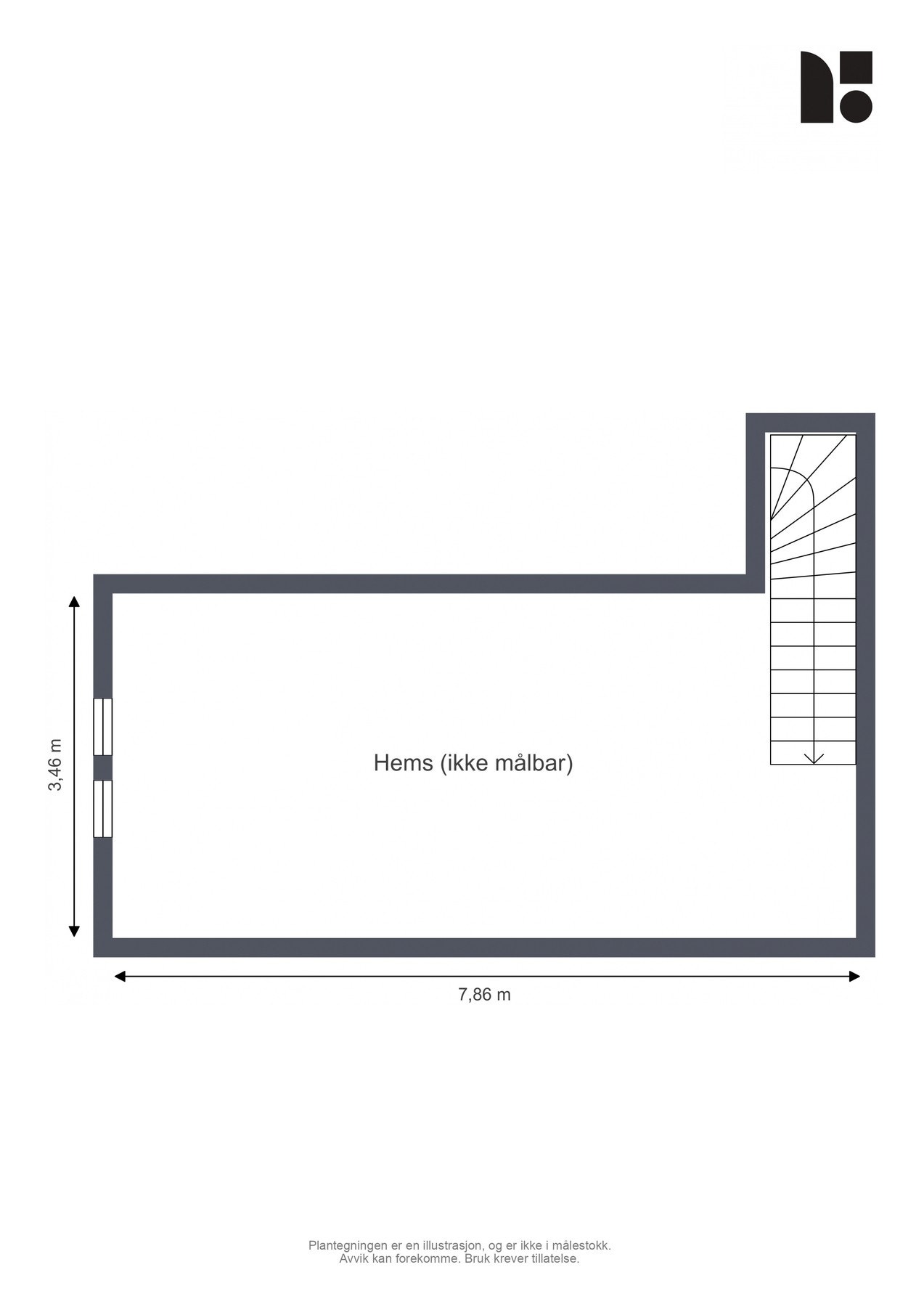 Plantegning - Hovedhytta, Hems Galleribilde