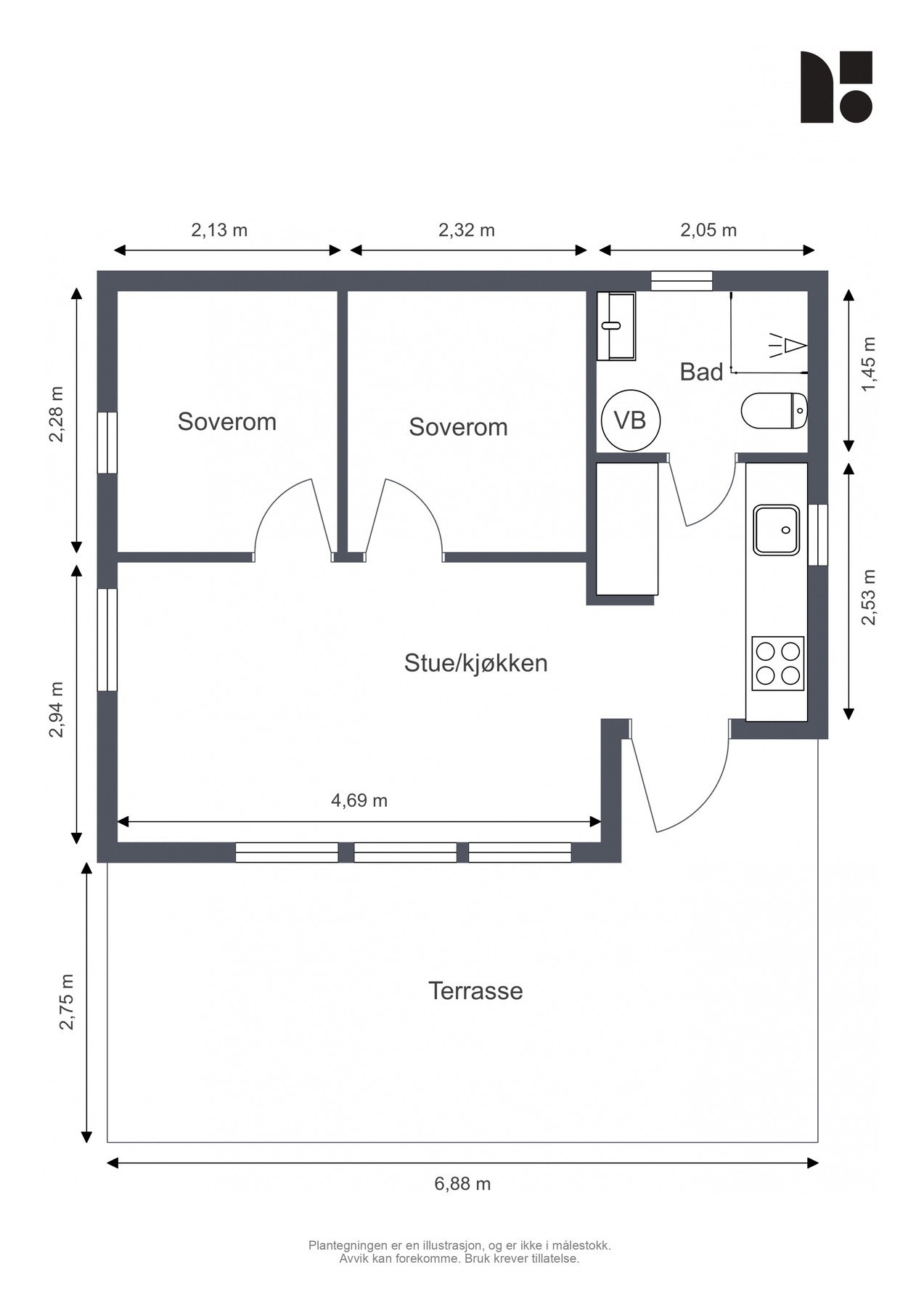 Plantegning - Anneks, 1. etasje Galleribilde