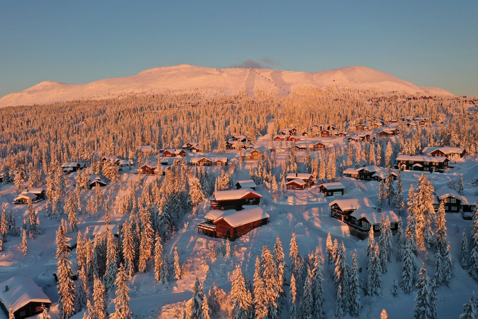 Hytta har en meget attraktiv beliggenhet på feltet, med ski inn og ski ut. Galleribilde
