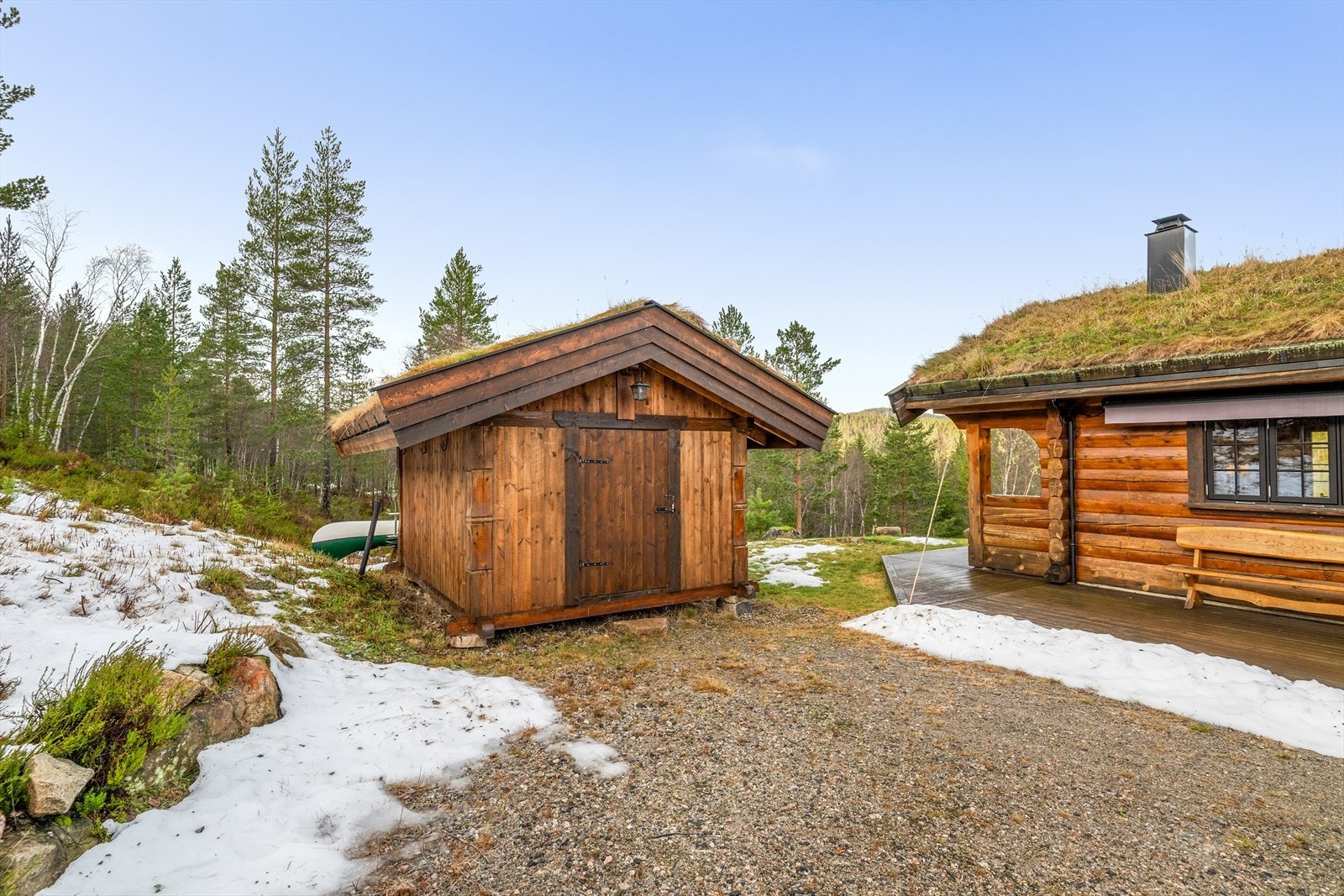 Det er også oppført en romslig utebod i 2022, for oppbevaring av skiutstyr og diverse redskap. Galleribilde