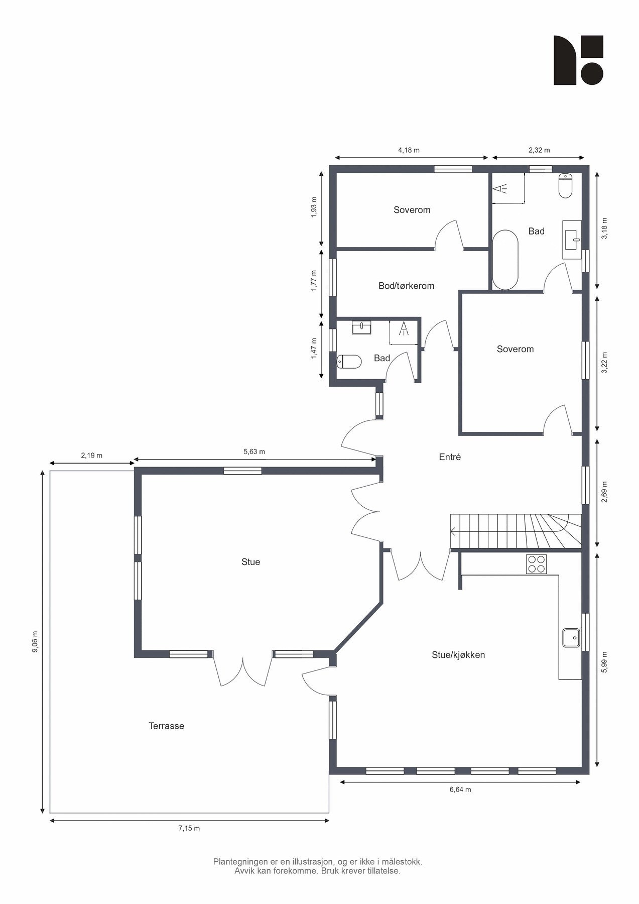 Plantegning - 1. etasje Galleribilde