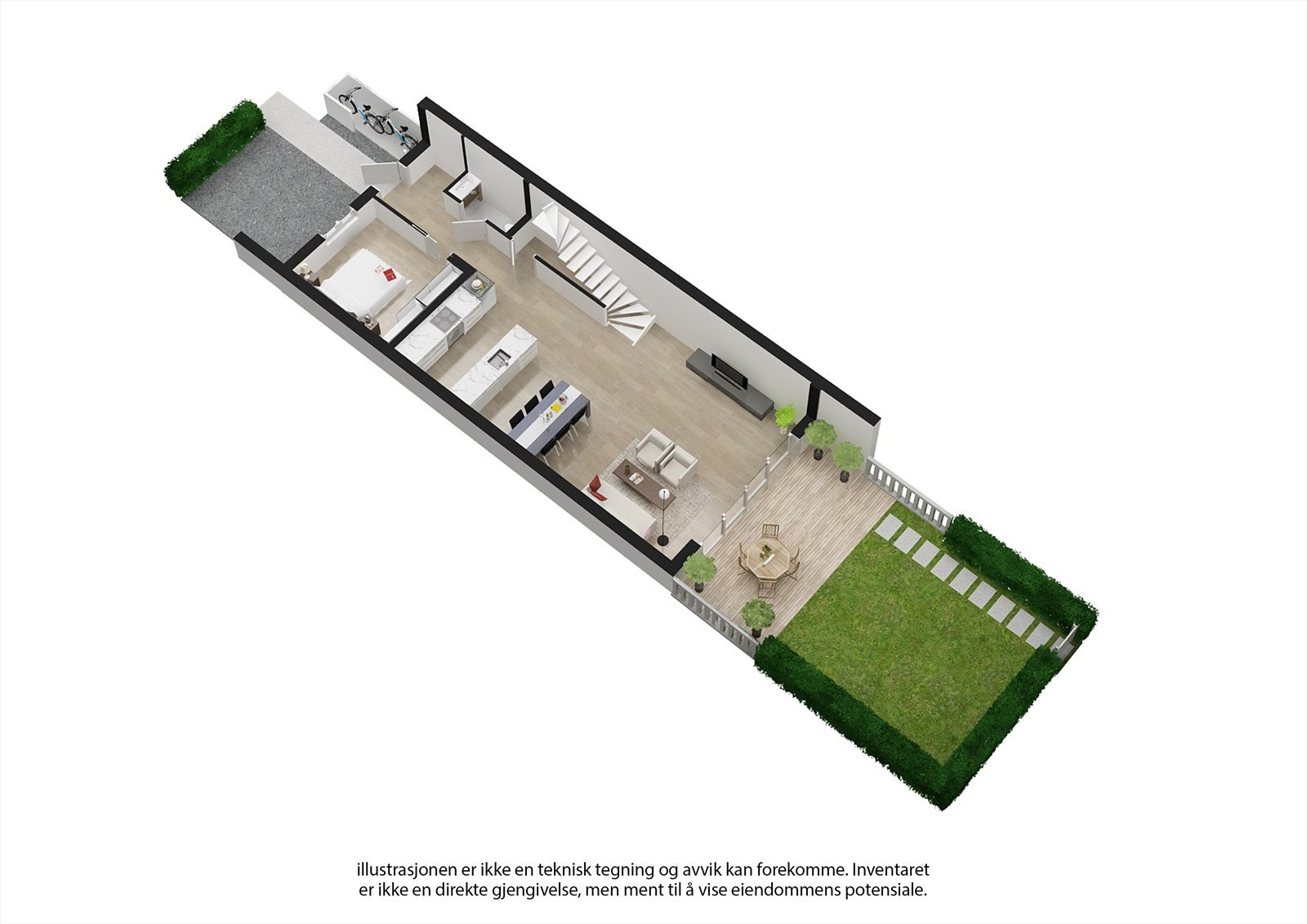 Se nyttige lenker: Illustrasjon av solforhold/utsikt, samt info interiør mv. 1. etg. Galleribilde