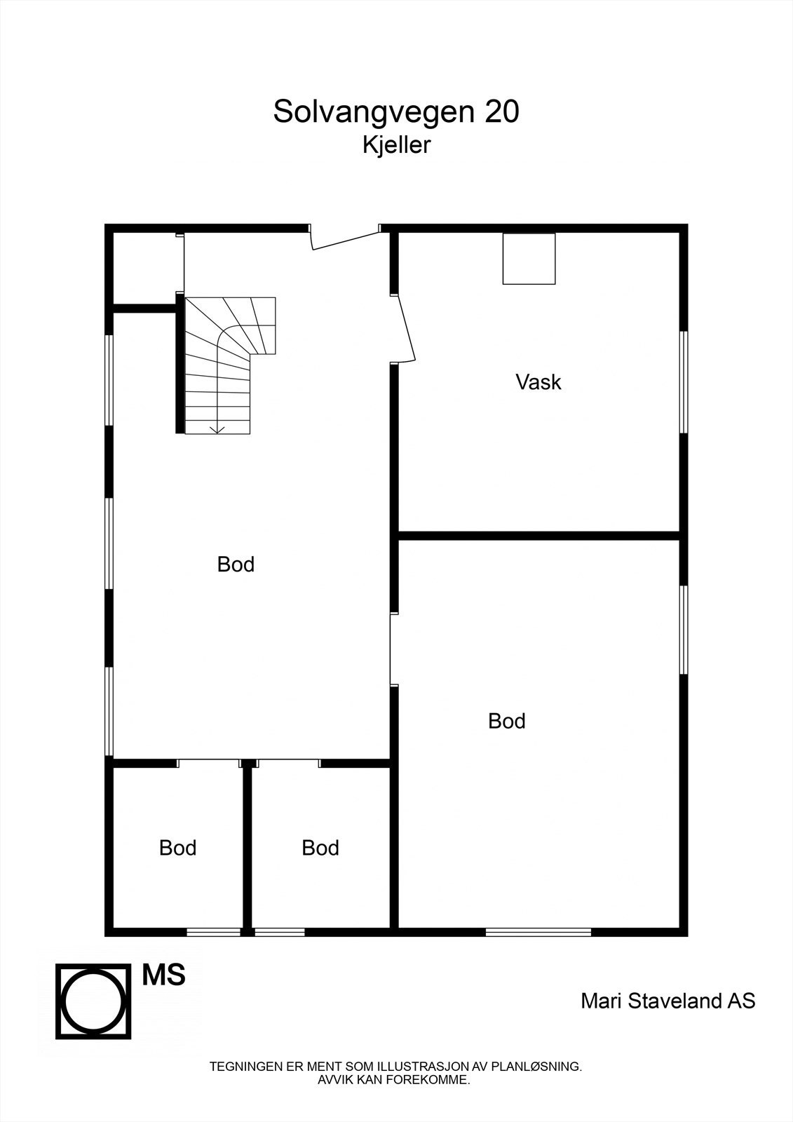 Plantegning kjeller Galleribilde