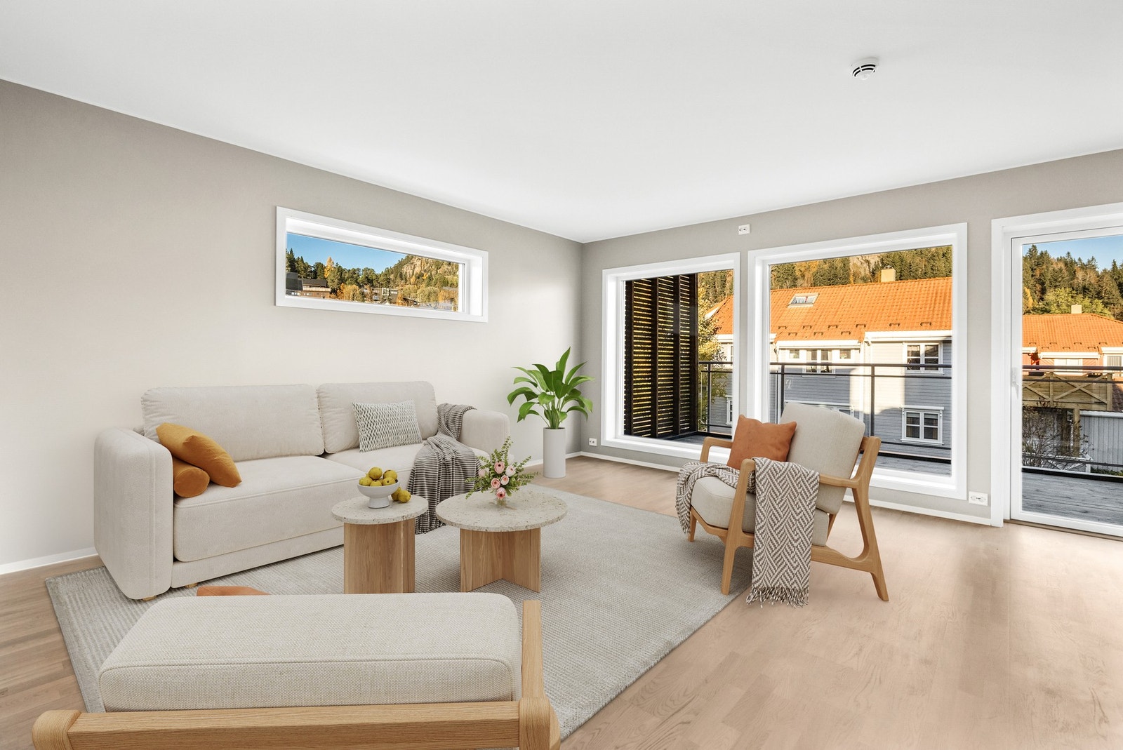 Sømløs overgang mellom ute- og innemiljø (Digitalt innredet) Galleribilde