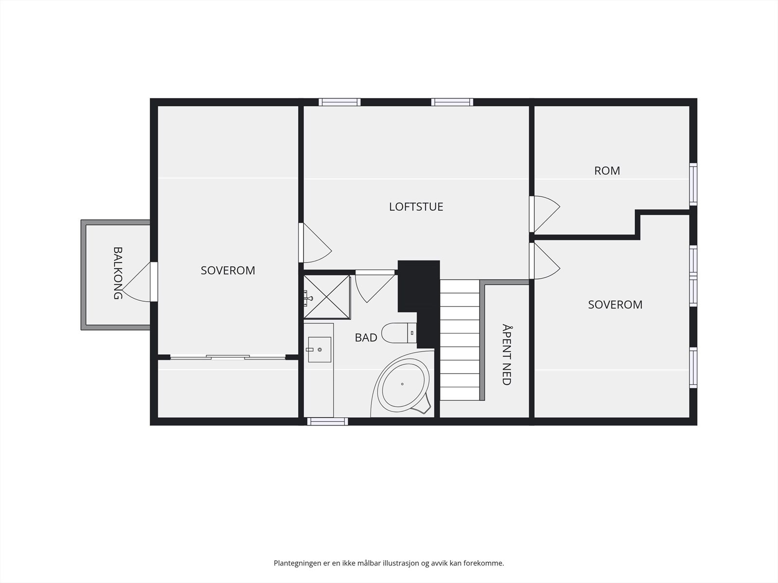 Plantegning loftetasje. Galleribilde